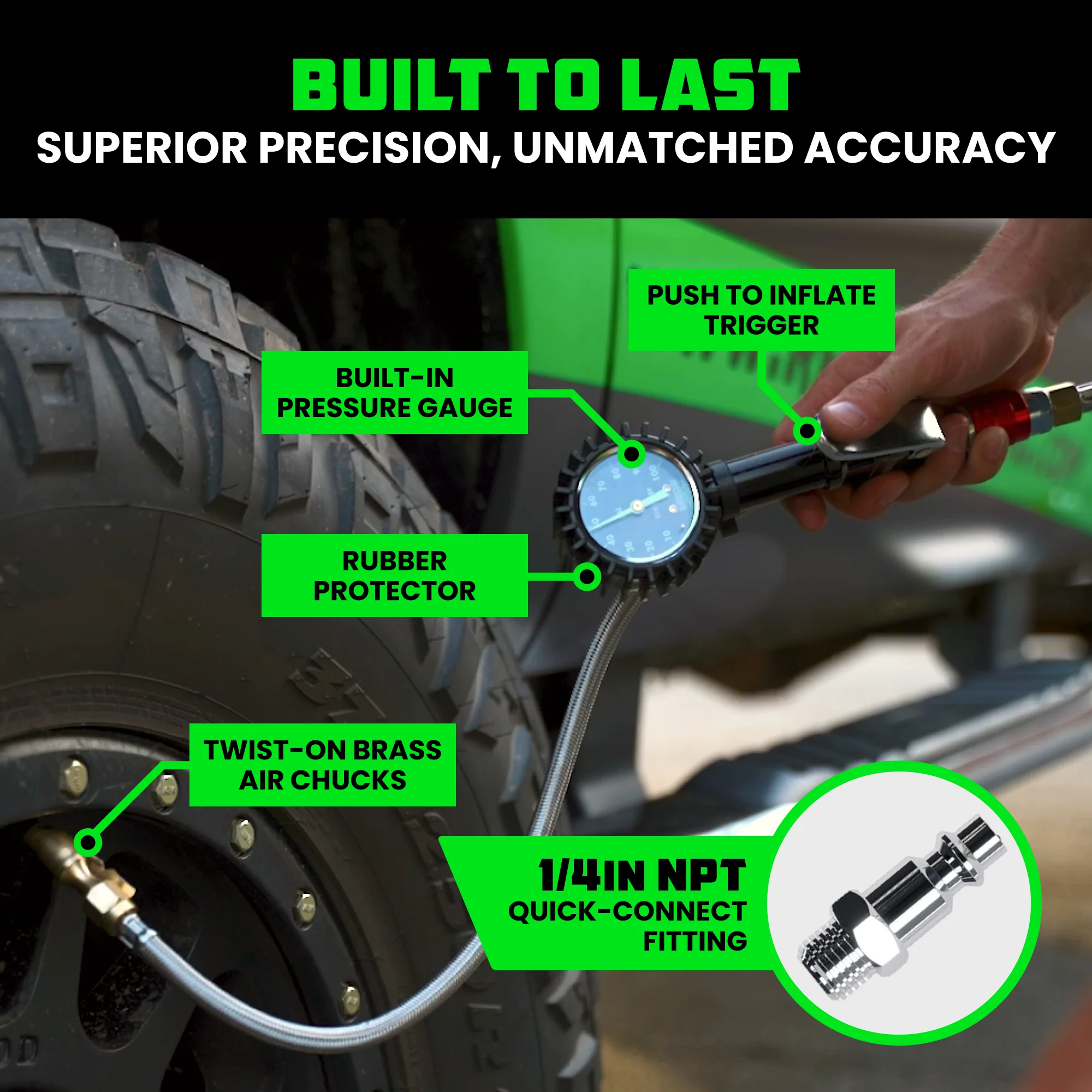 100 PSI Tire Inflator Gauge - Image 5