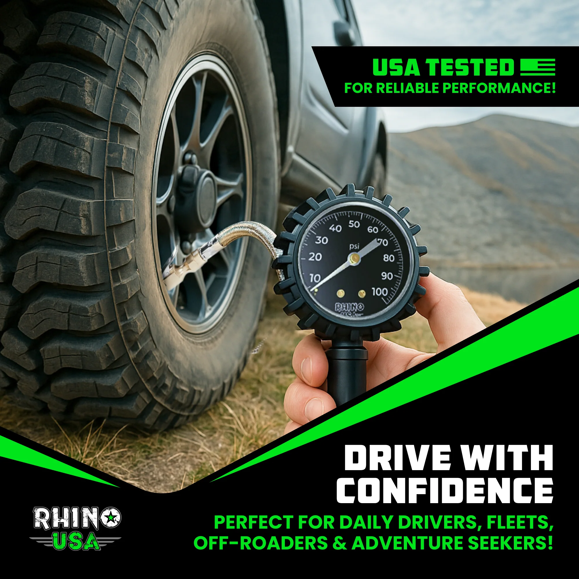 100 PSI Tire Inflator Gauge - Image 7