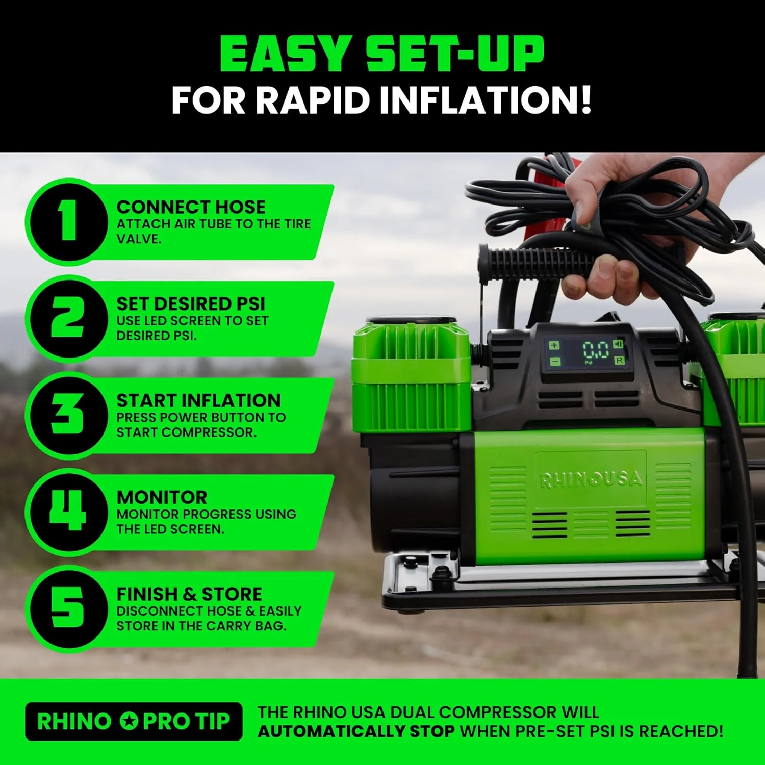 12V Dual-Tire Air Compressor - Image 7