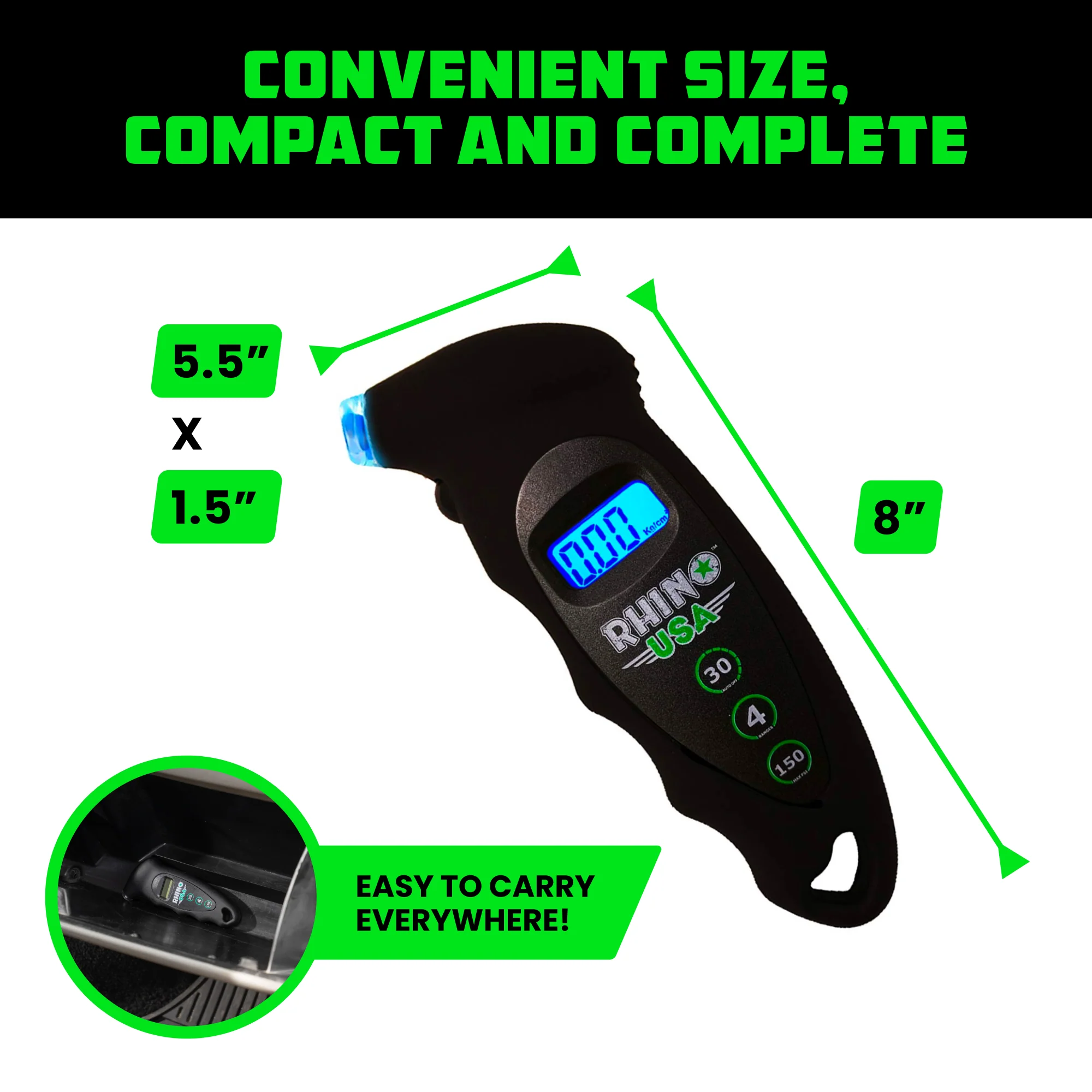150 PSI Digital Tire Gauge - Image 20