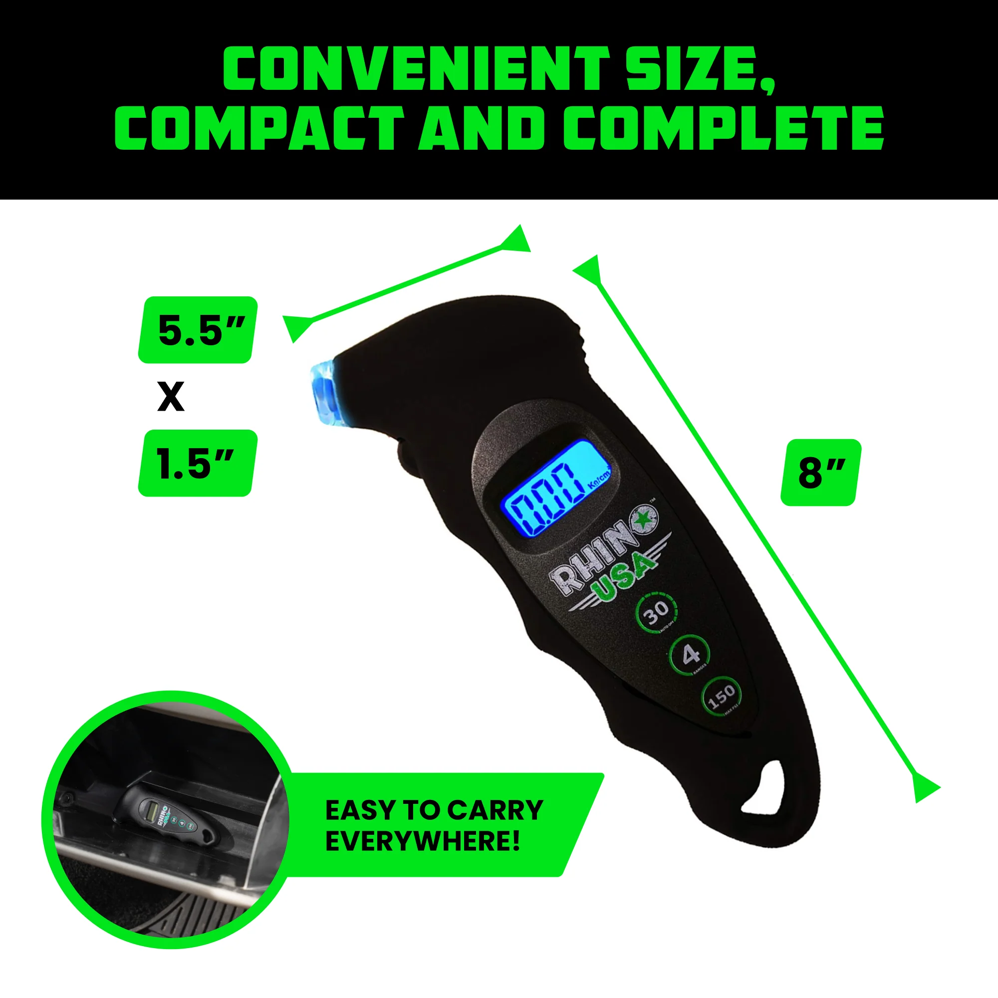 150 PSI Digital Tire Gauge - Image 5