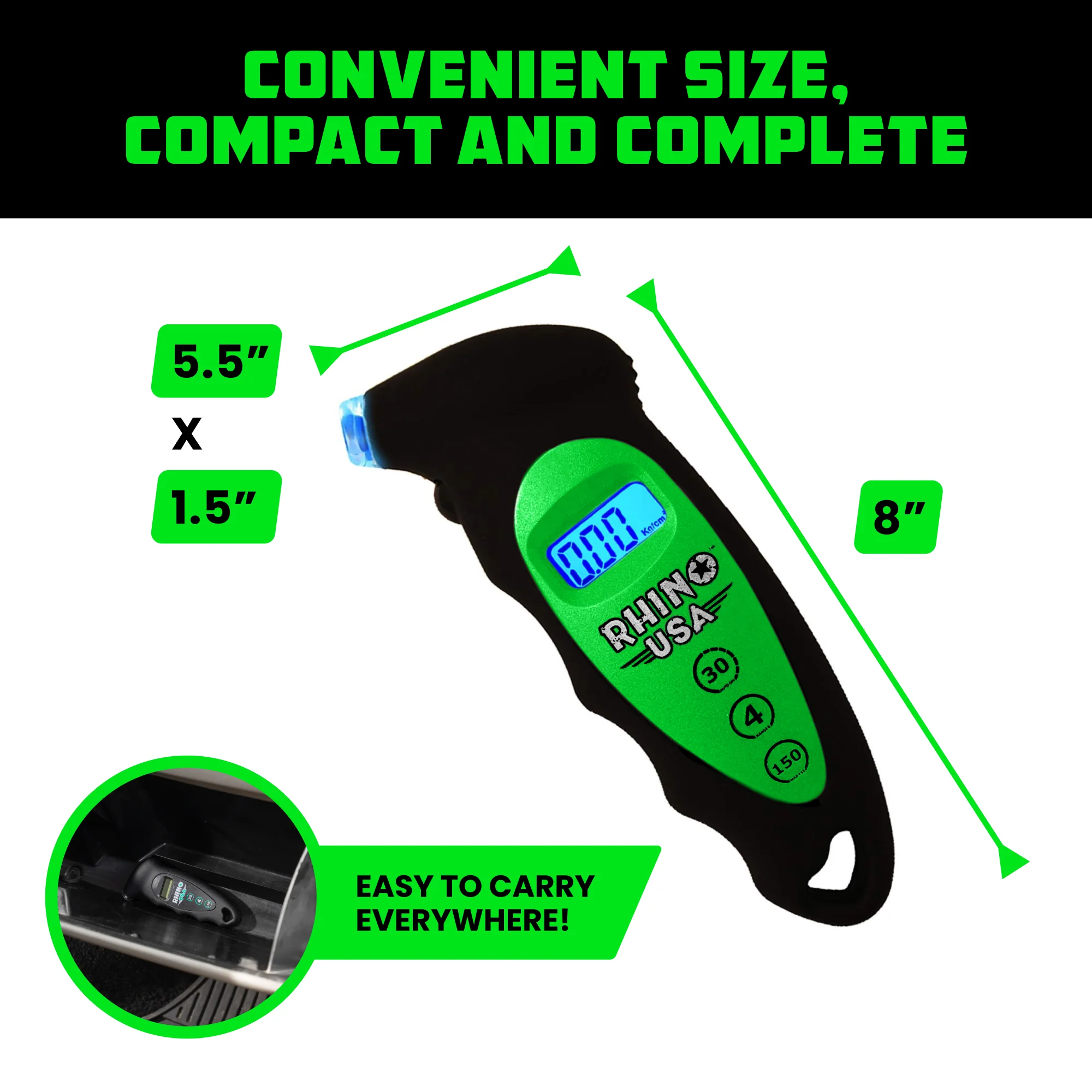 150 PSI Digital Tire Gauge - Image 9