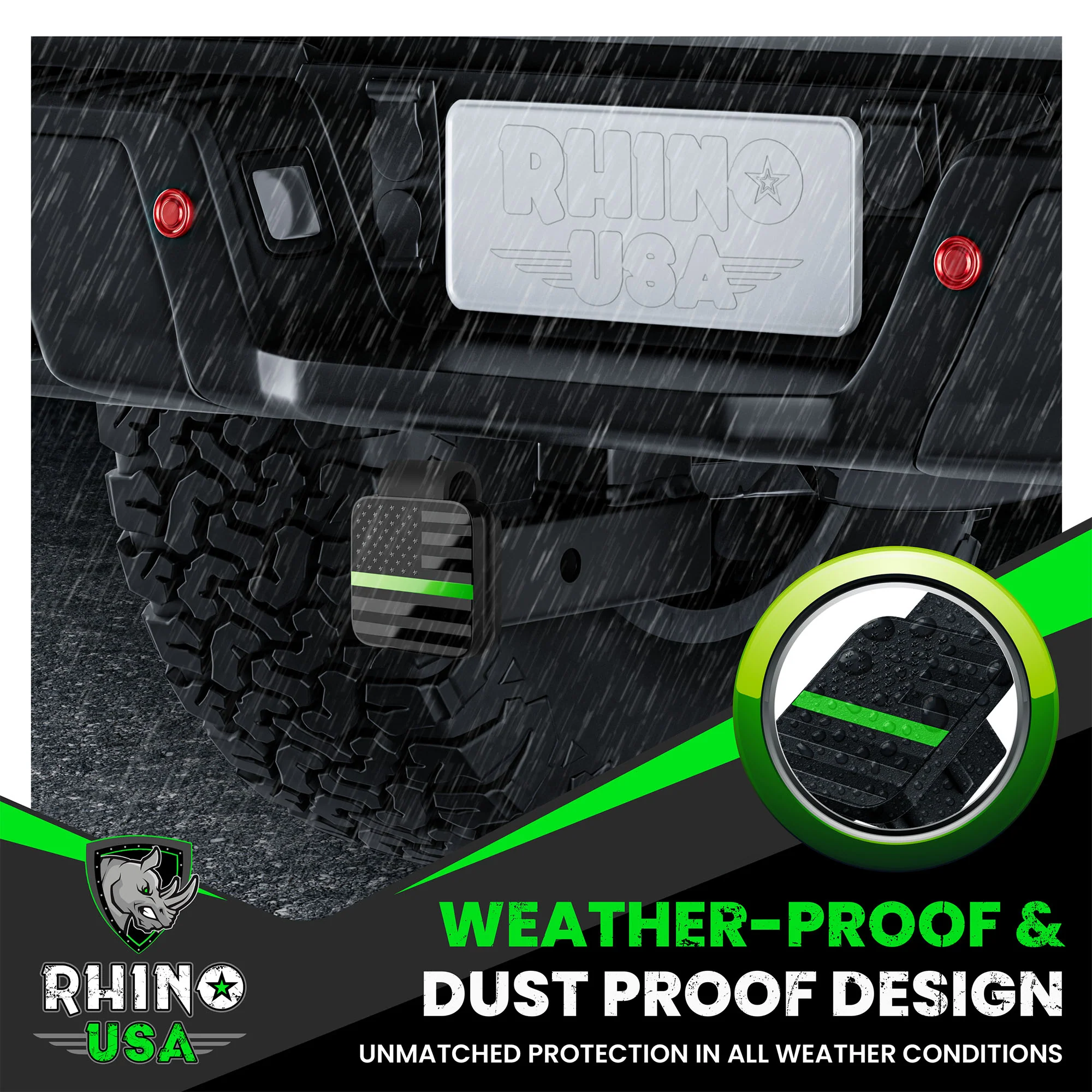 2" American Flag Hitch Cover - Image 13