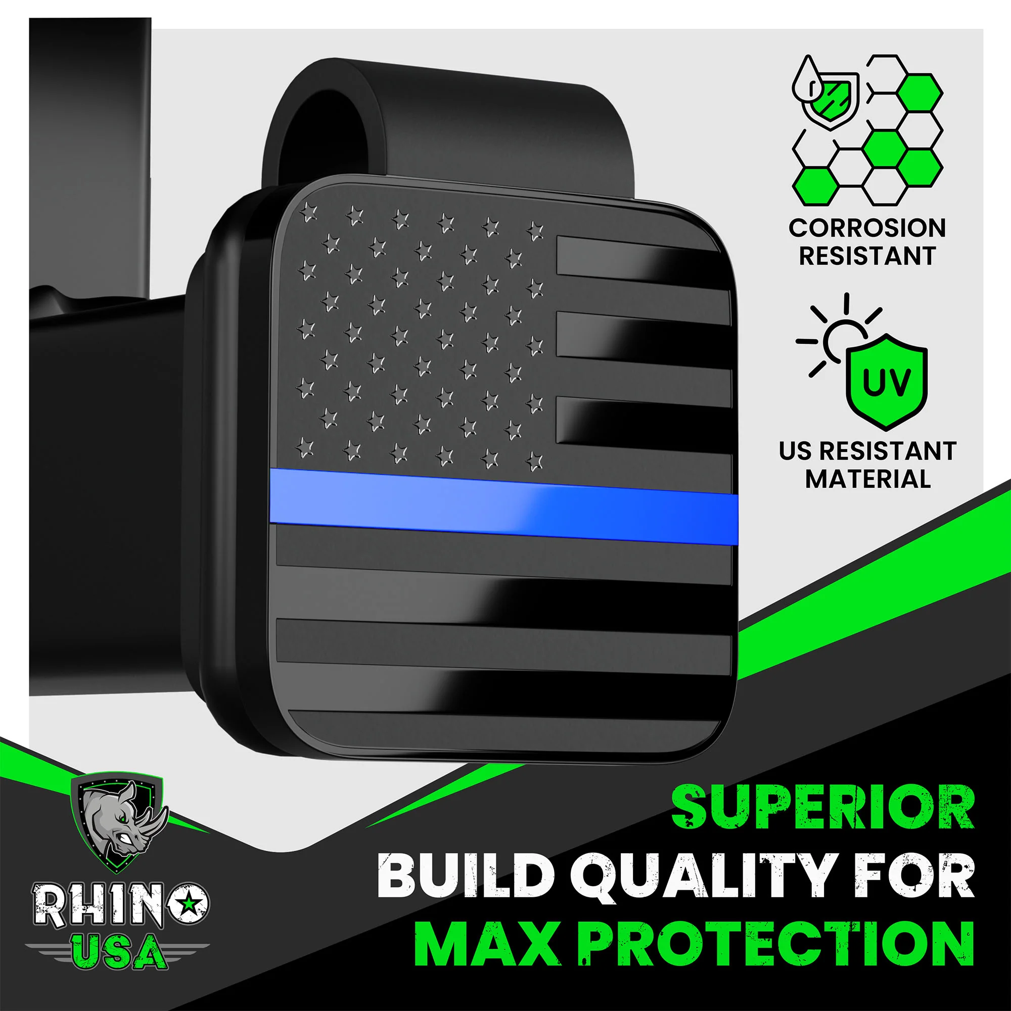 2" American Flag Hitch Cover - Image 16