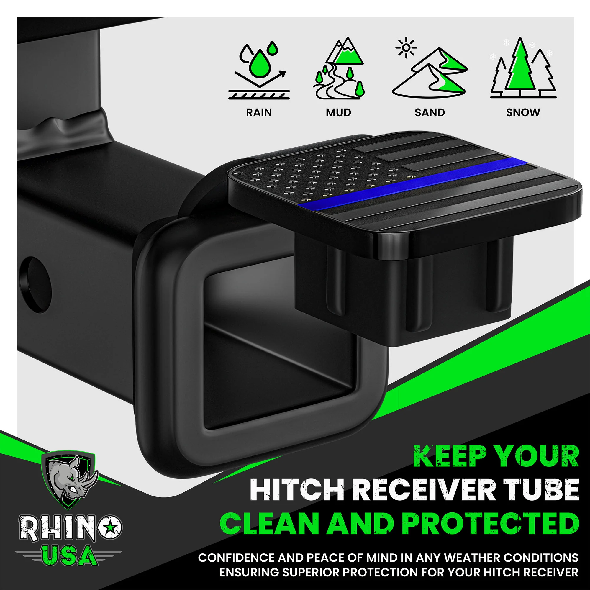 2" American Flag Hitch Cover - Image 19