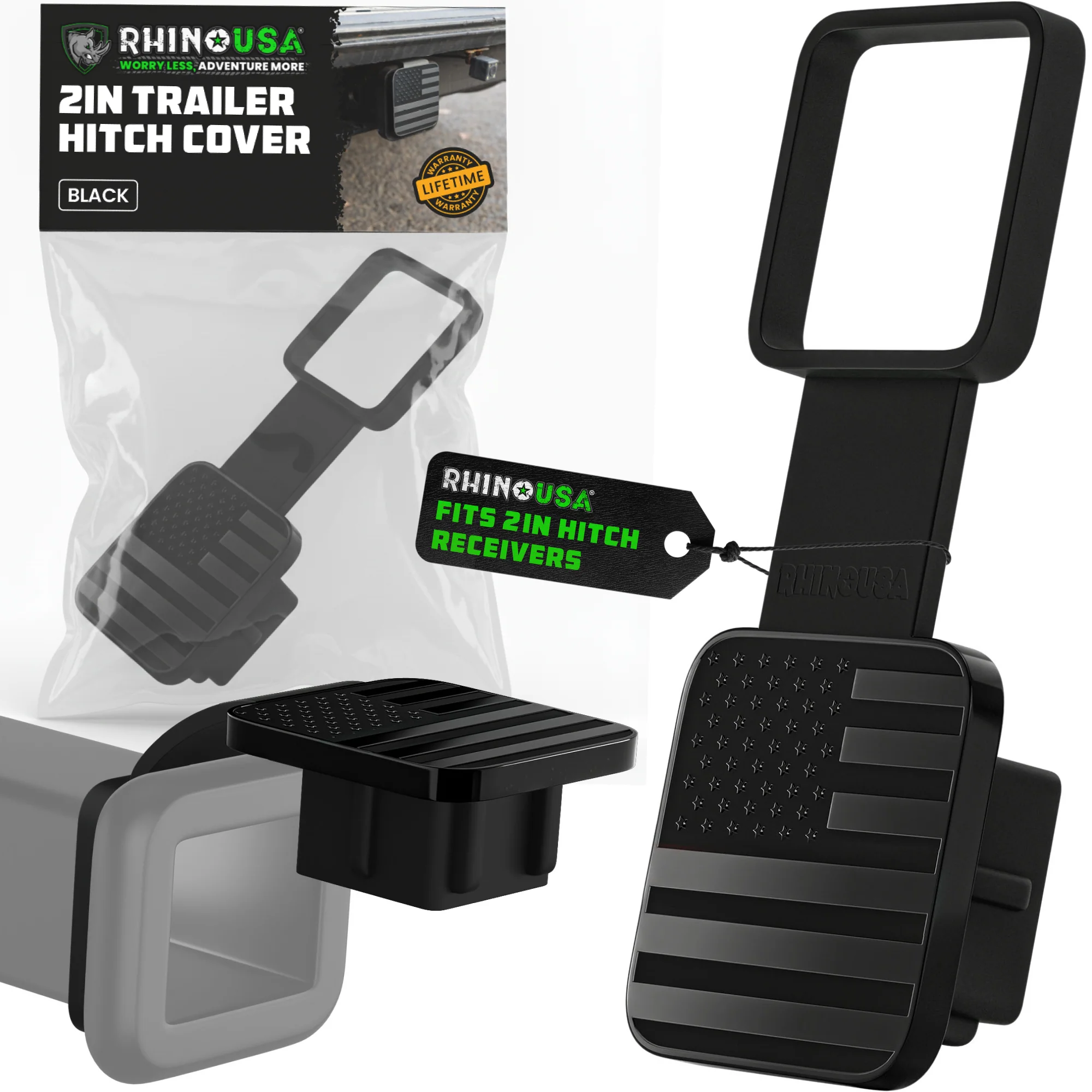 2" American Flag Hitch Cover - Image 3