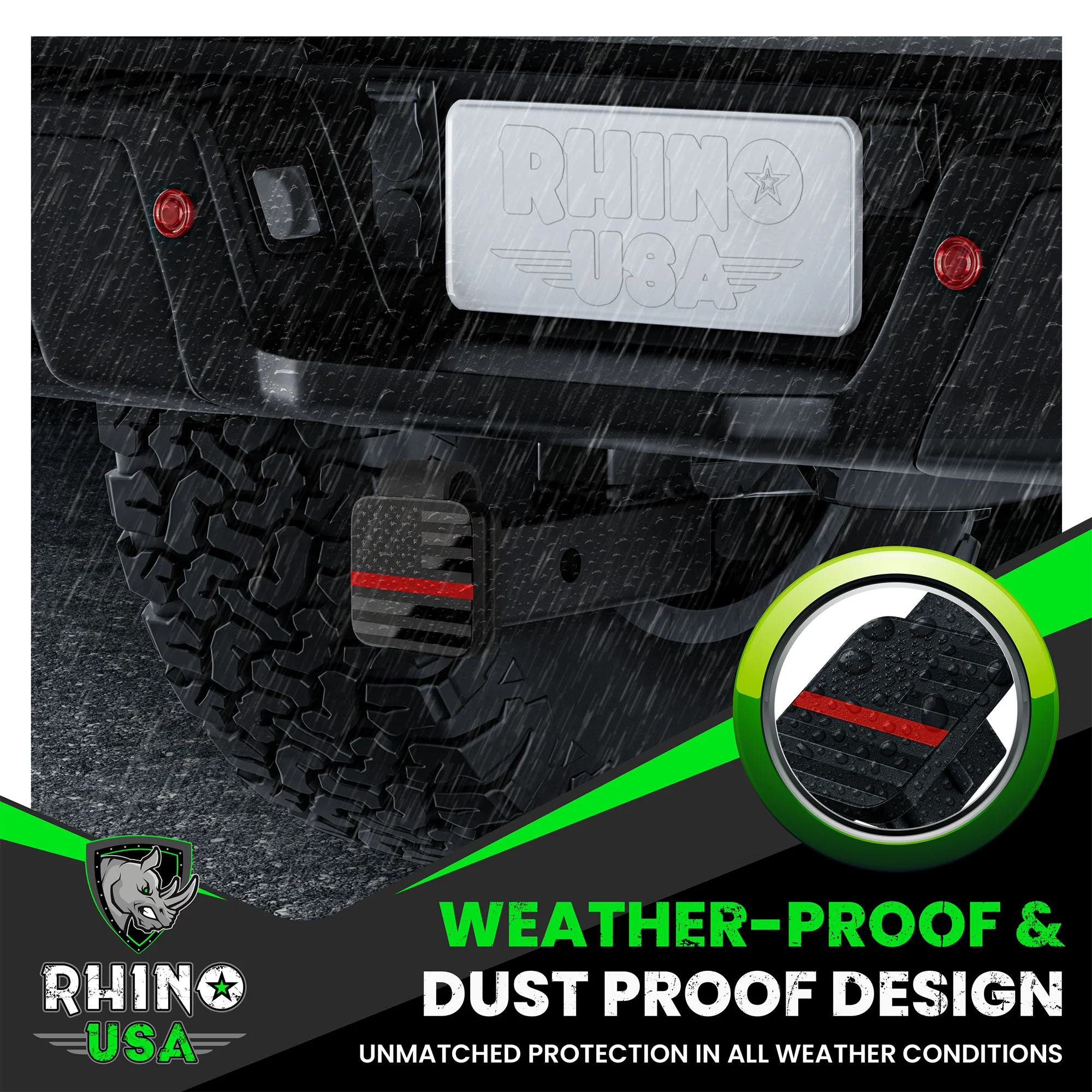 2" American Flag Hitch Cover - Image 31