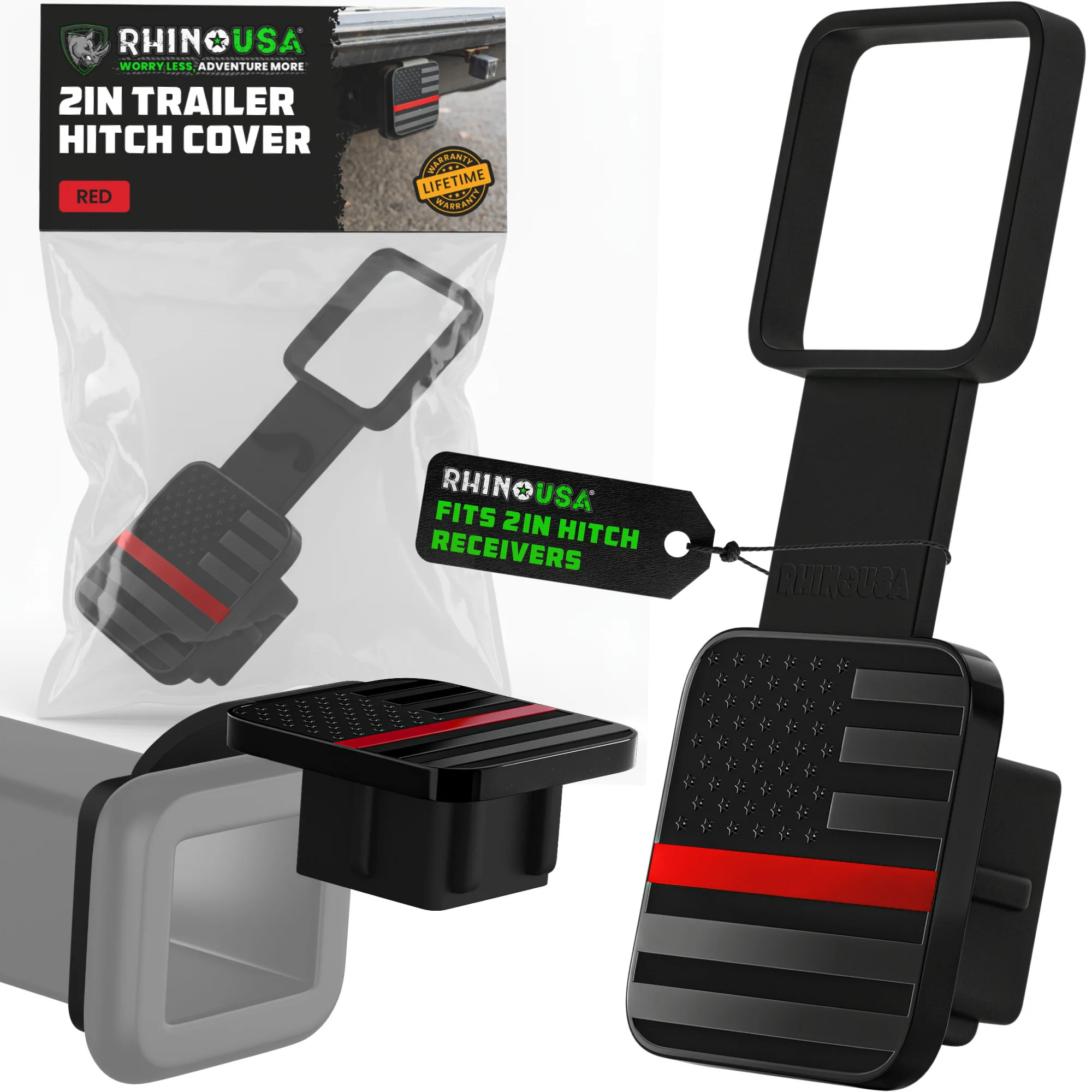 2" American Flag Hitch Cover - Image 4