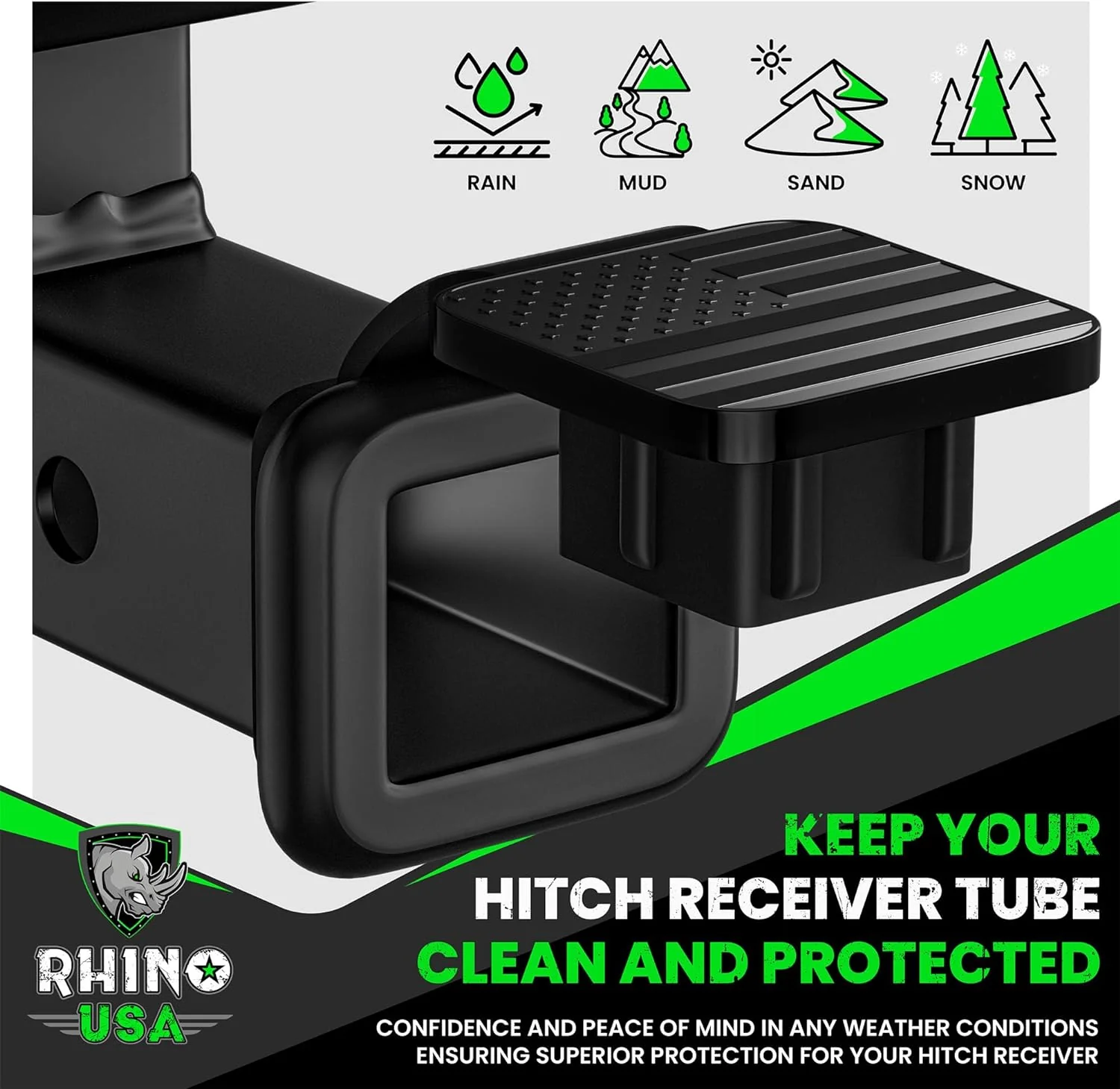 2" American Flag Hitch Cover - Image 6