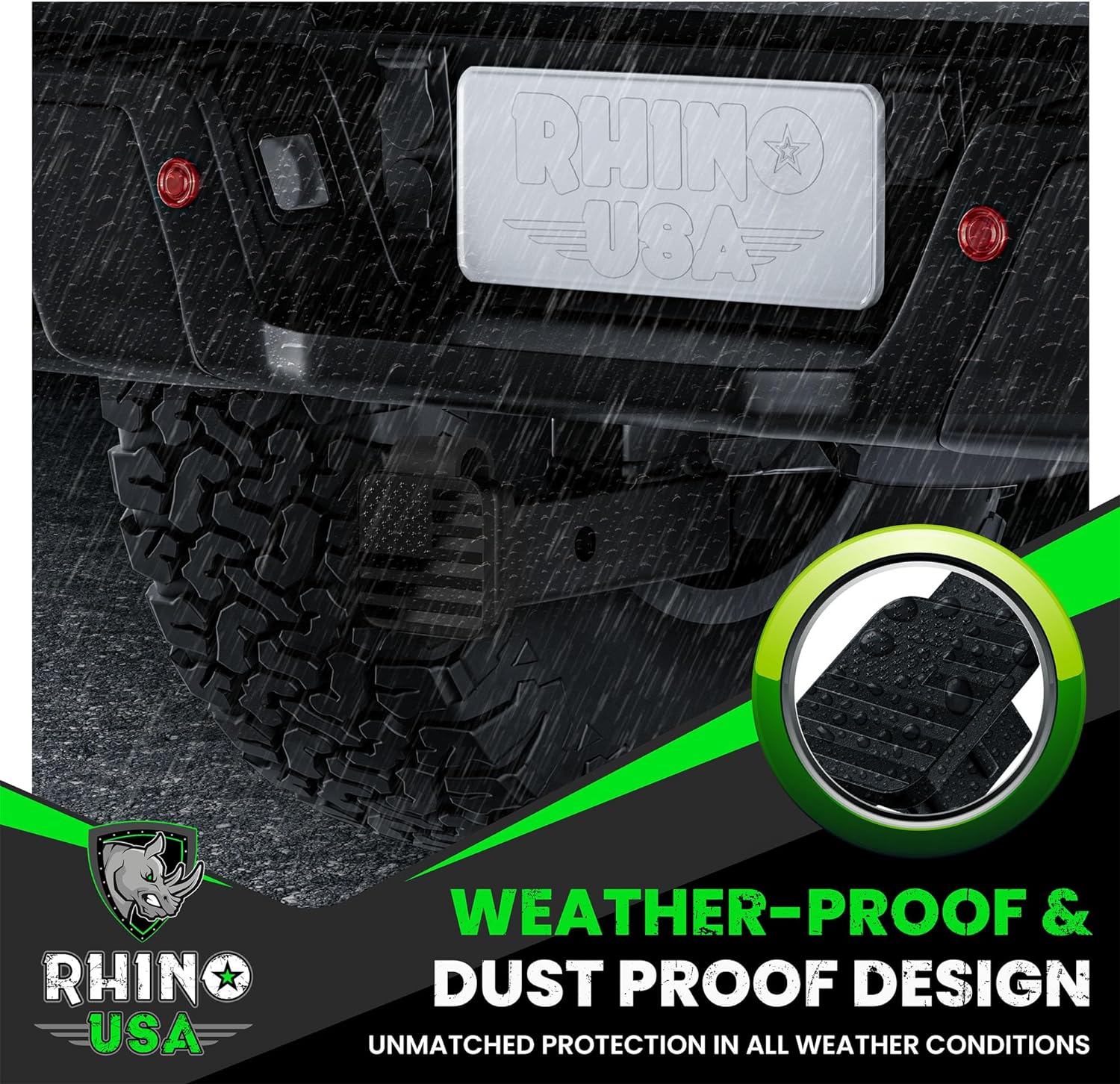 2" American Flag Hitch Cover - Image 9