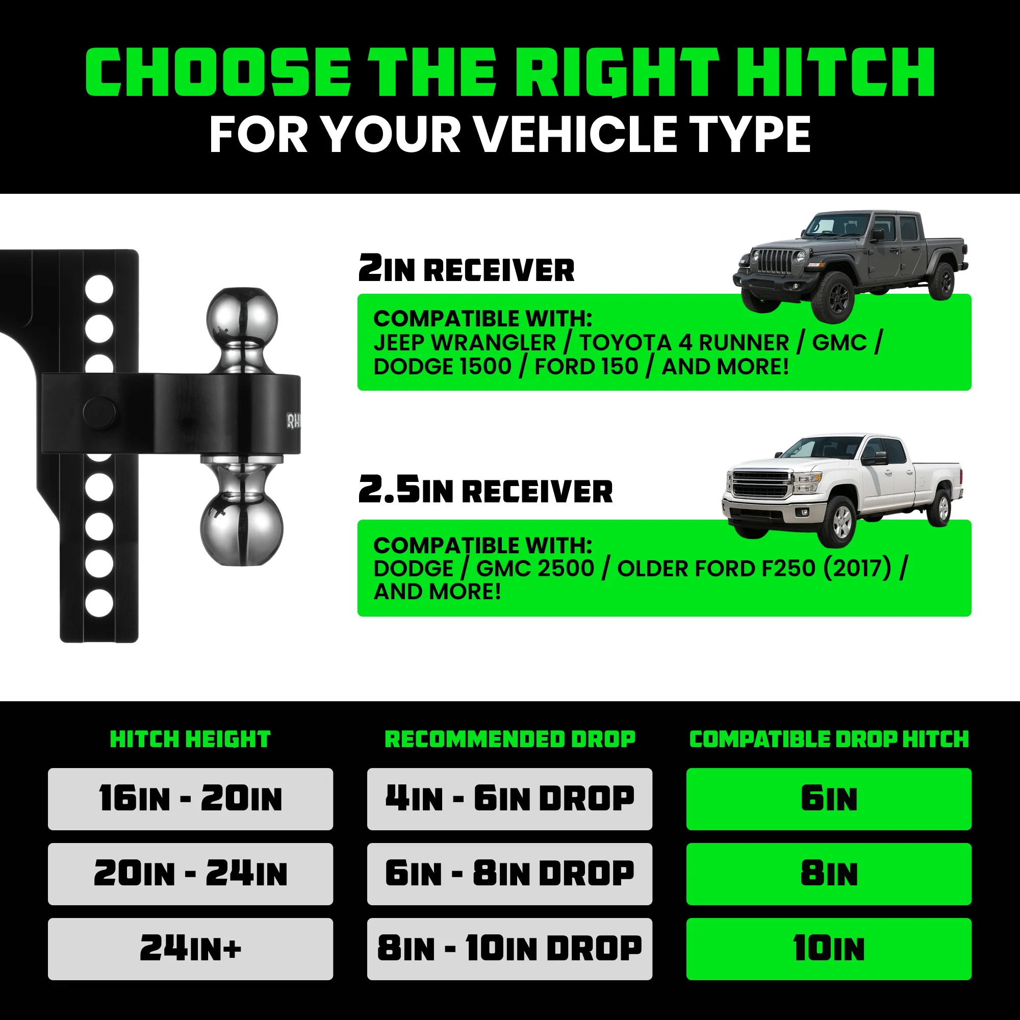 Adjustable Drop Hitch (2" Receivers) - Image 10