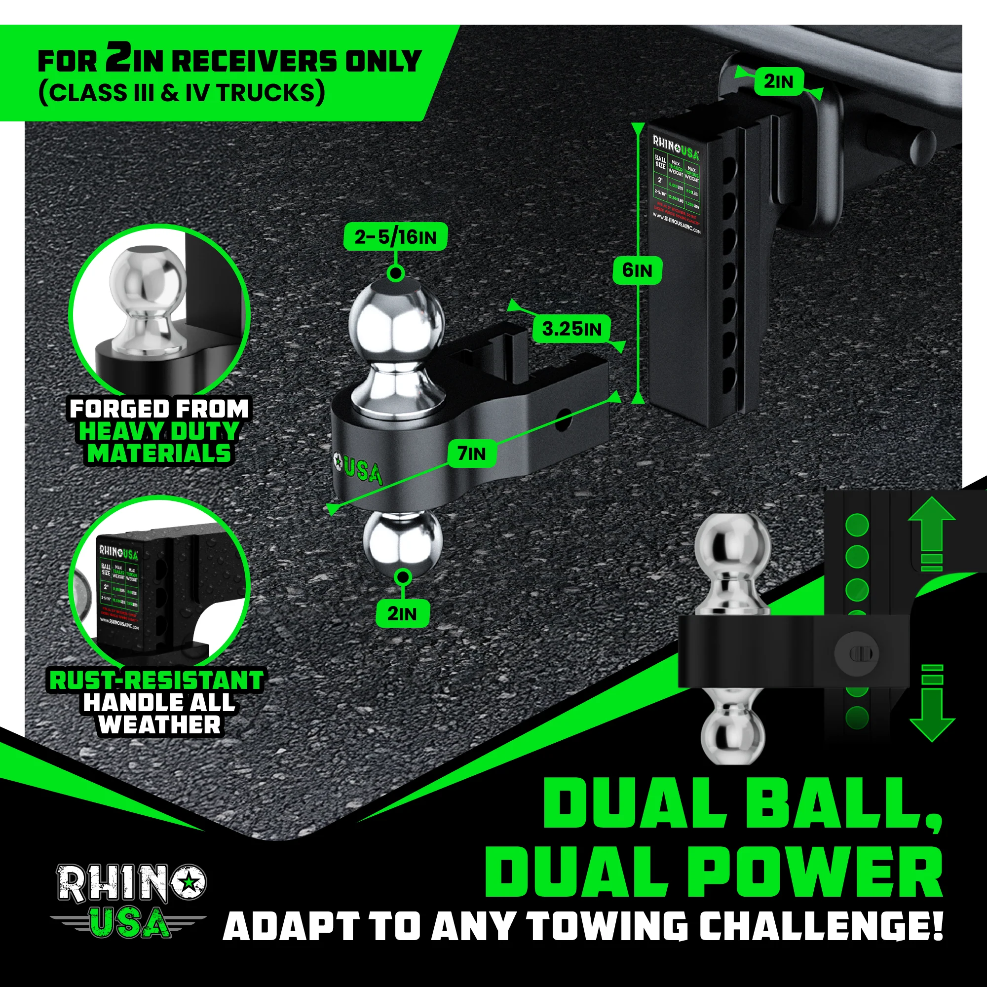 Adjustable Drop Hitch (2" Receivers) - Image 4