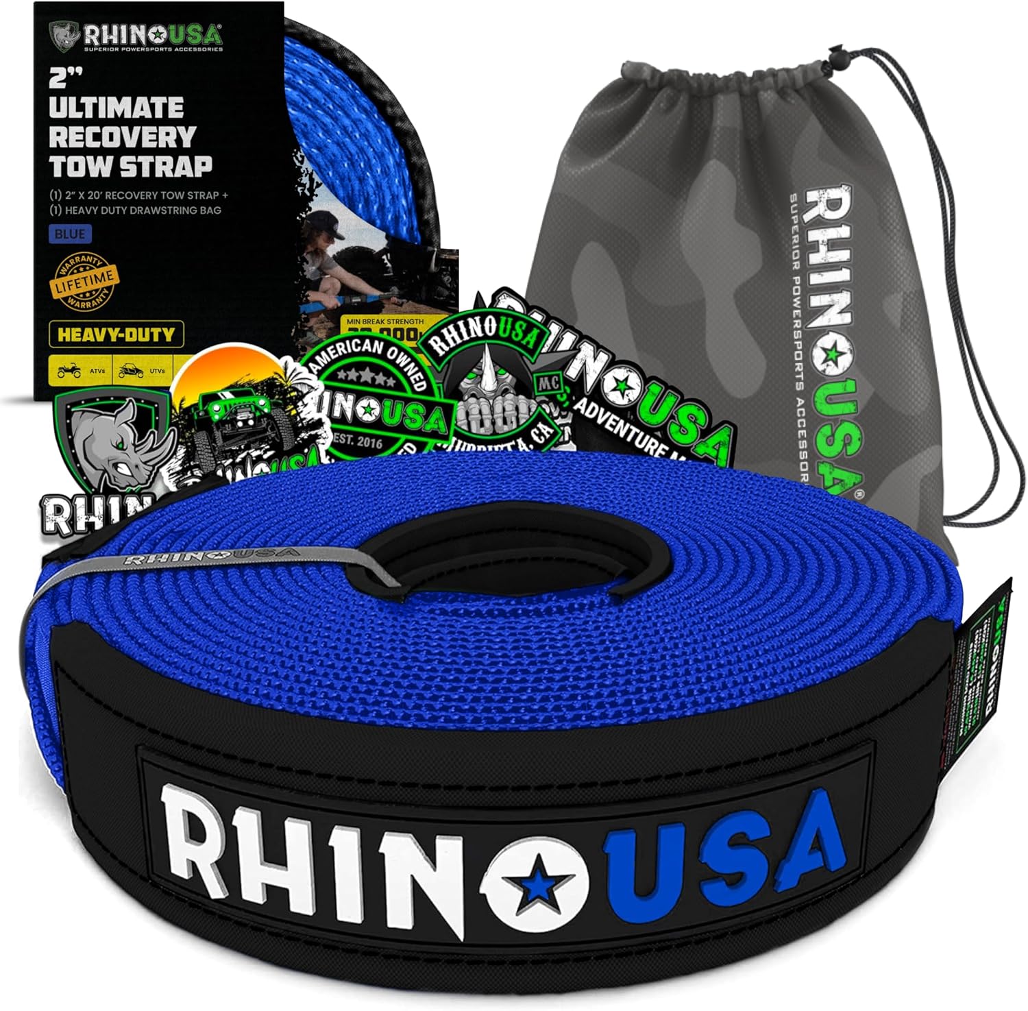 2" x 20' Ultimate Recovery Tow Strap - Image 3