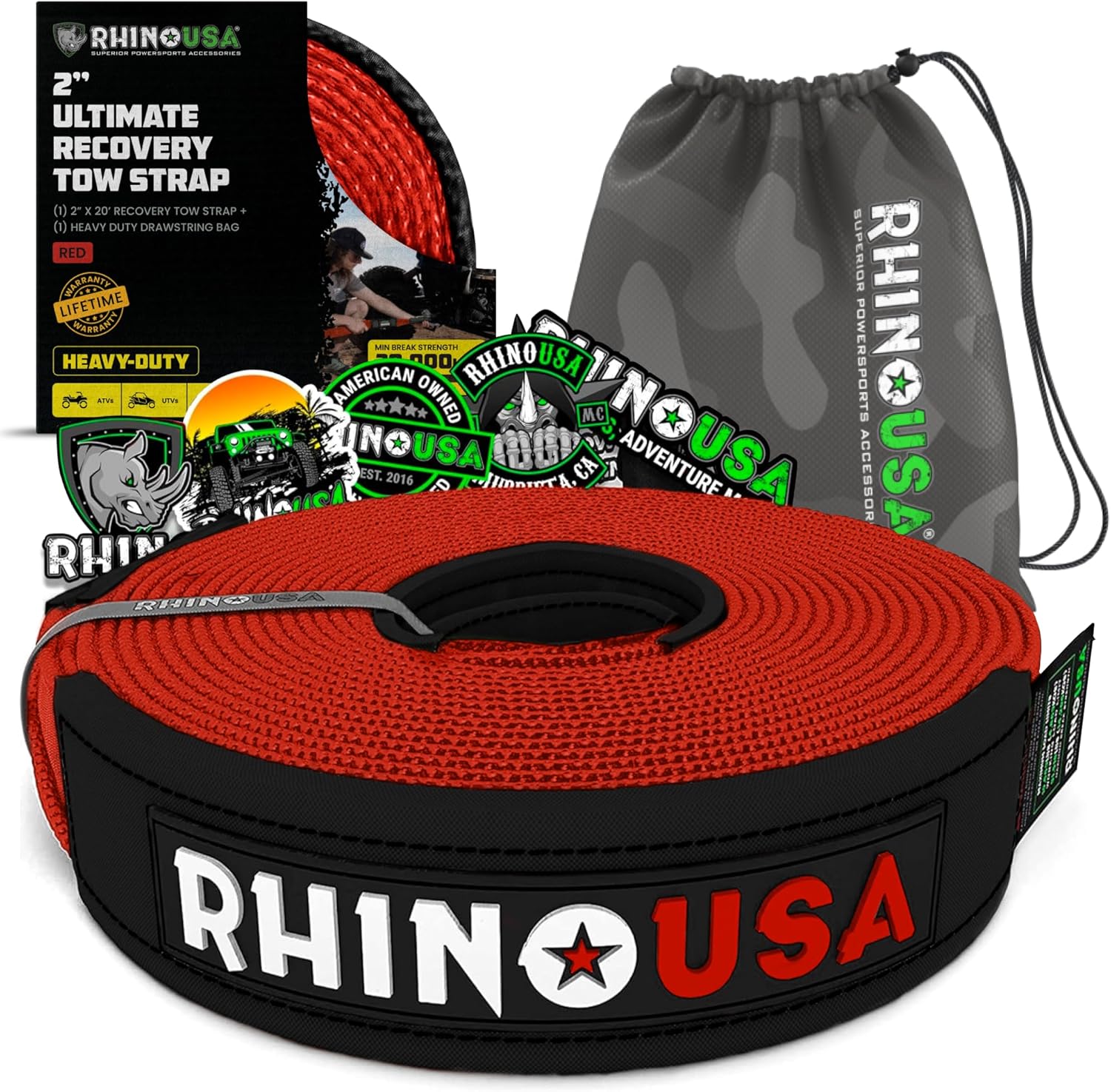 2" x 20' Ultimate Recovery Tow Strap - Image 5