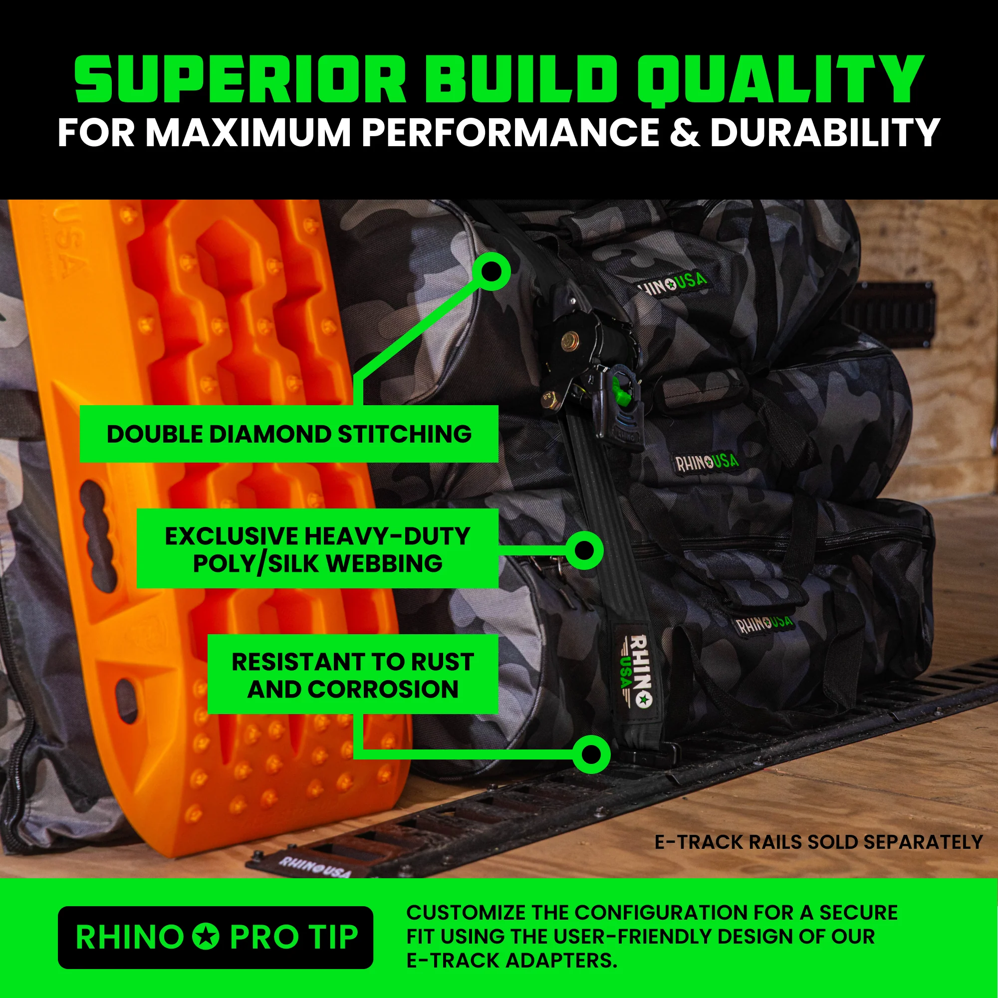 2" x 10' Retractable E-Track Ratchet Straps - Image 19