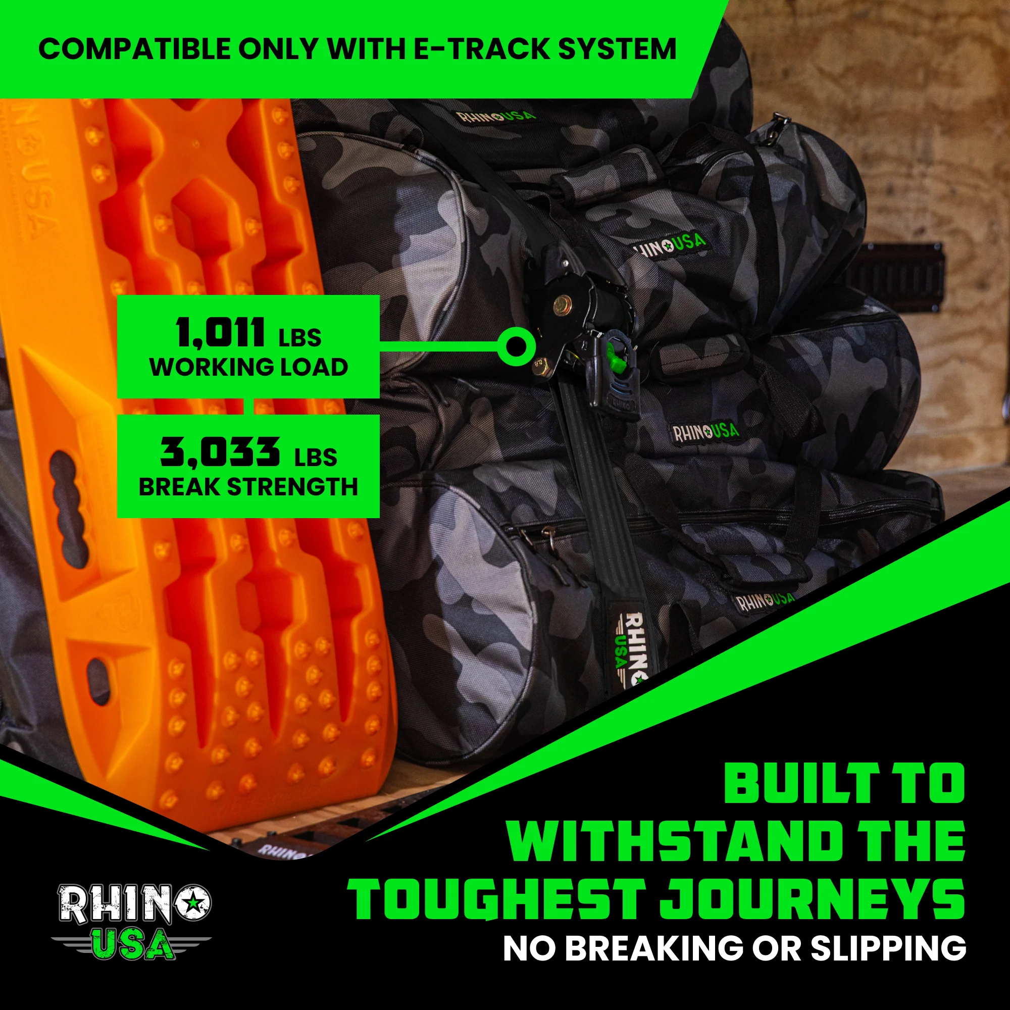 2" x 10' Retractable E-Track Ratchet Straps - Image 25