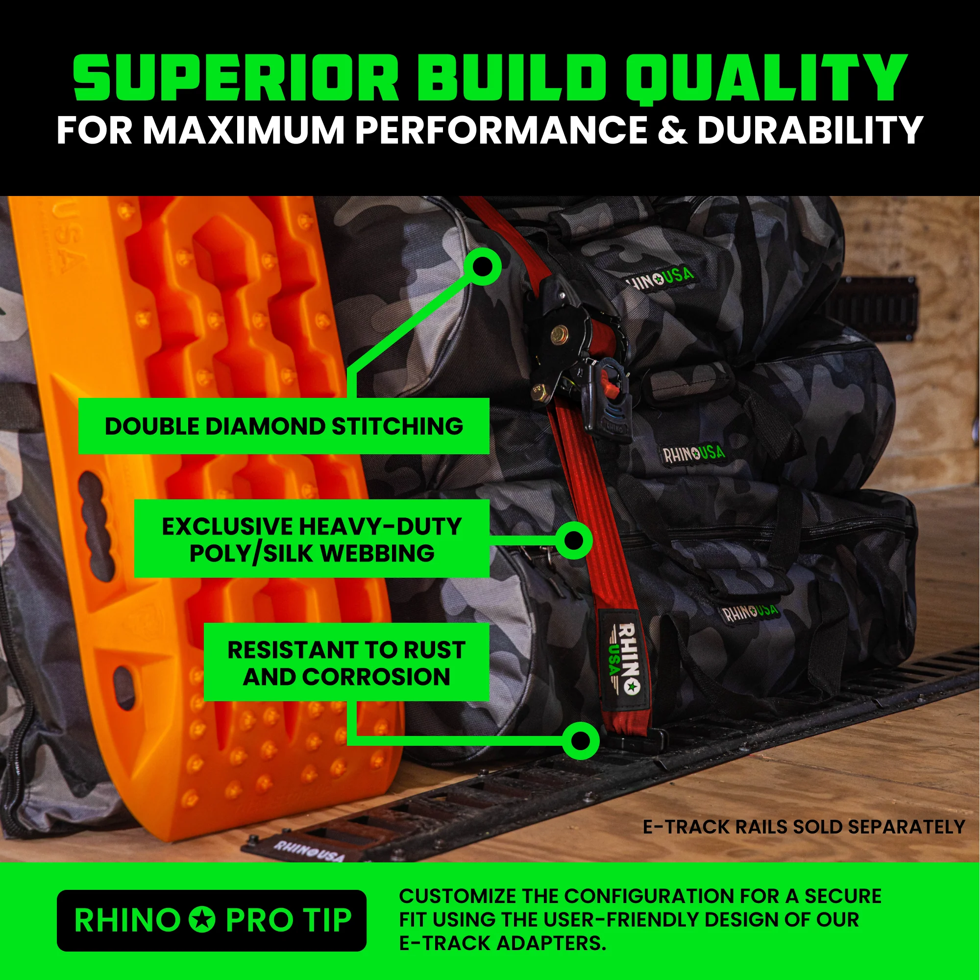 2" x 10' Retractable E-Track Ratchet Straps - Image 33