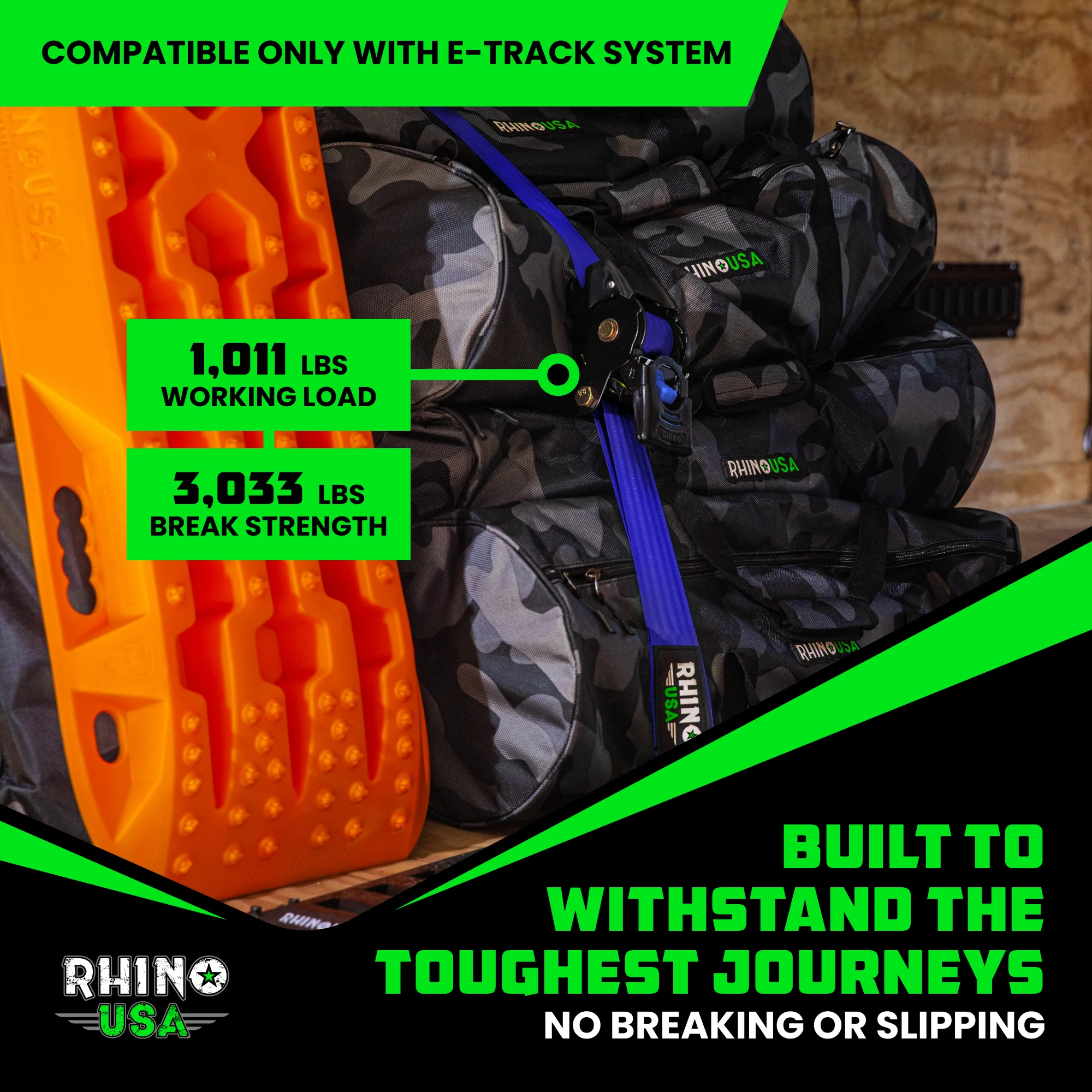 2" x 10' Retractable E-Track Ratchet Straps - Image 72