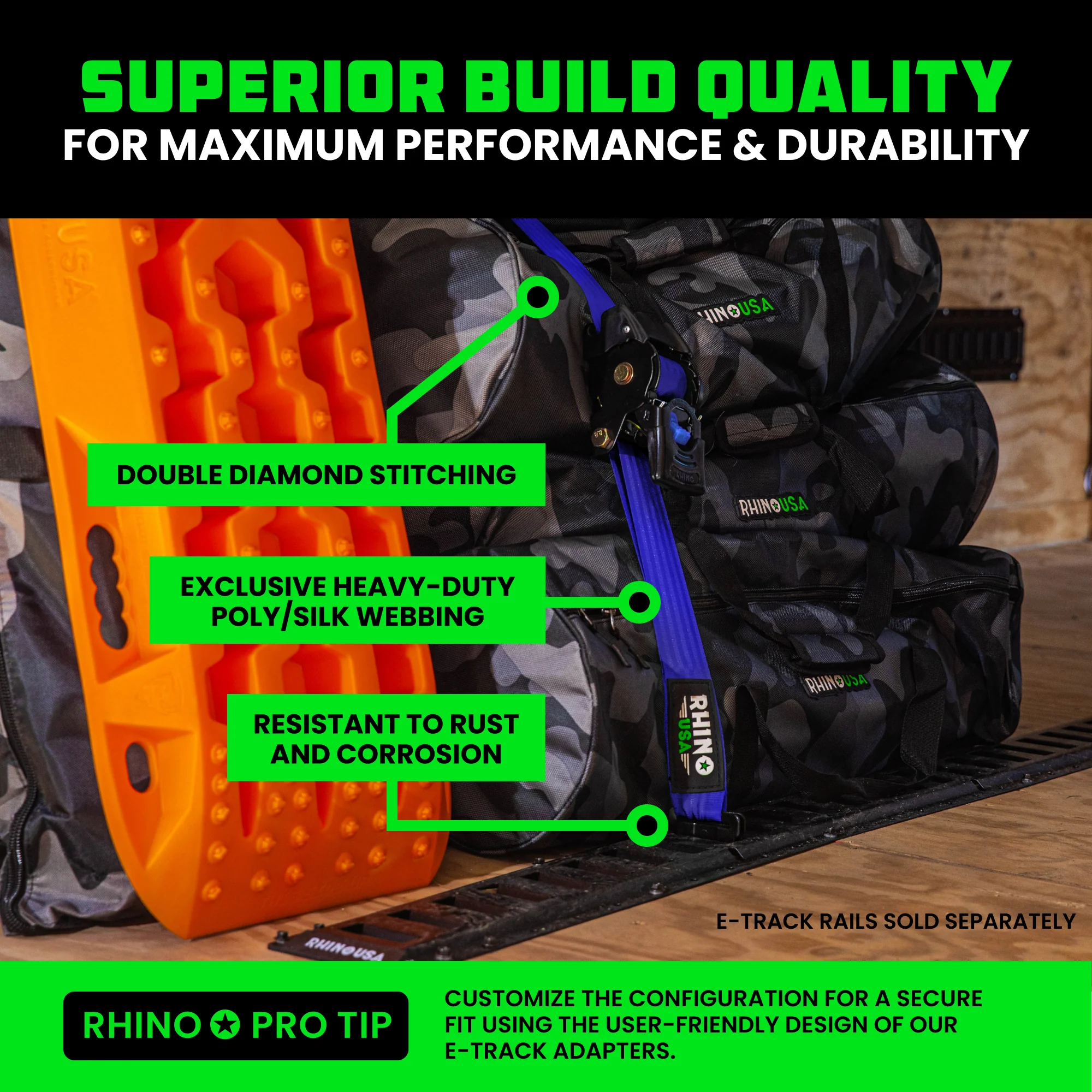 2" x 10' Retractable E-Track Ratchet Straps - Image 73