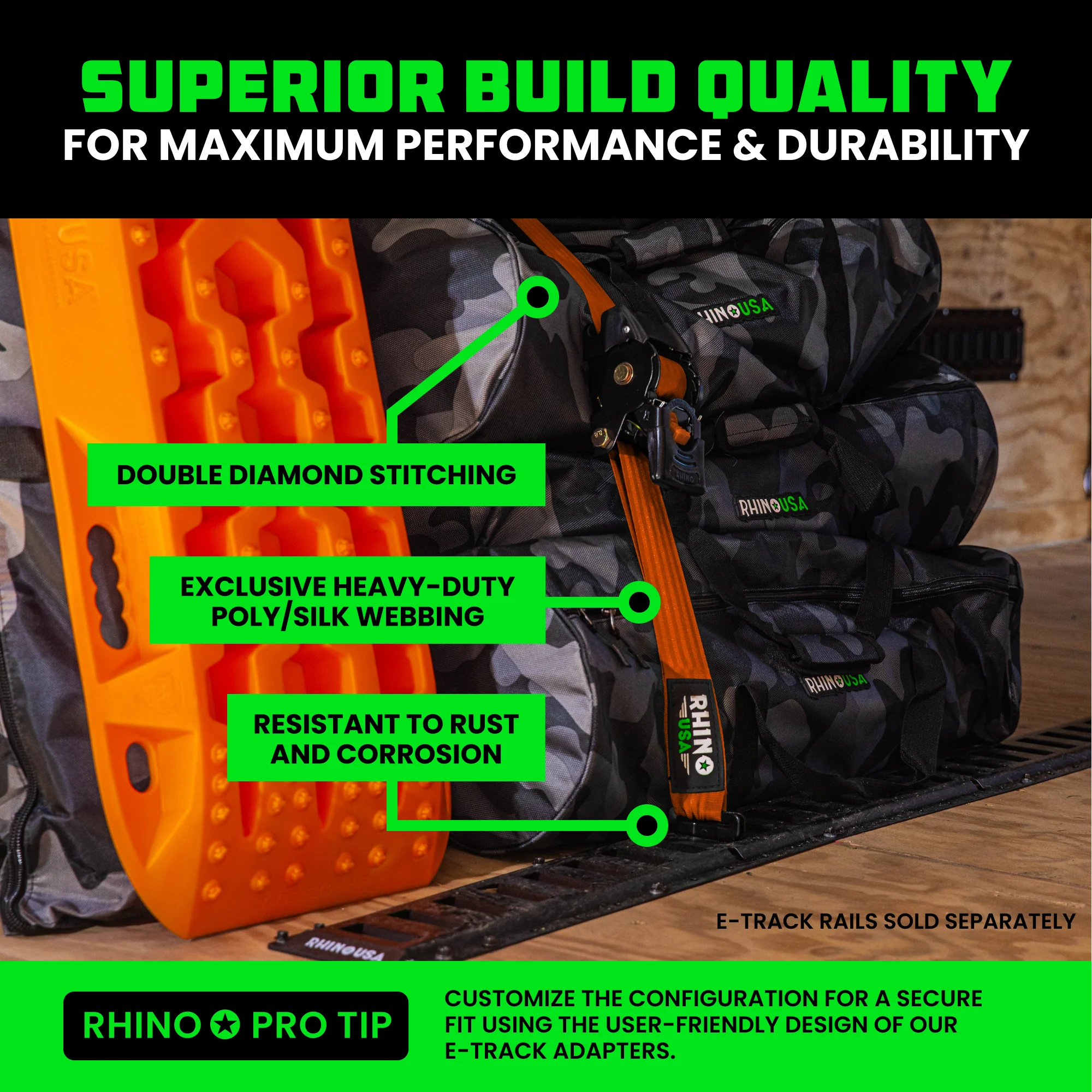 2" x 10' Retractable E-Track Ratchet Straps - Image 80