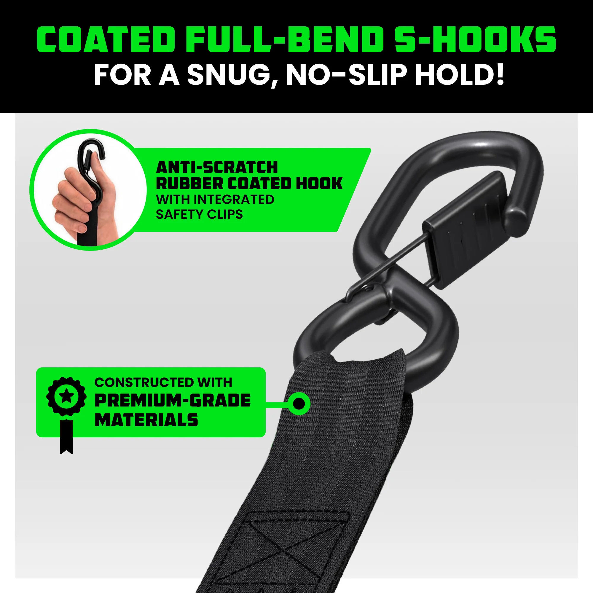 2" x 20' Ratchet Strap Extensions (2-Pack) - Image 4