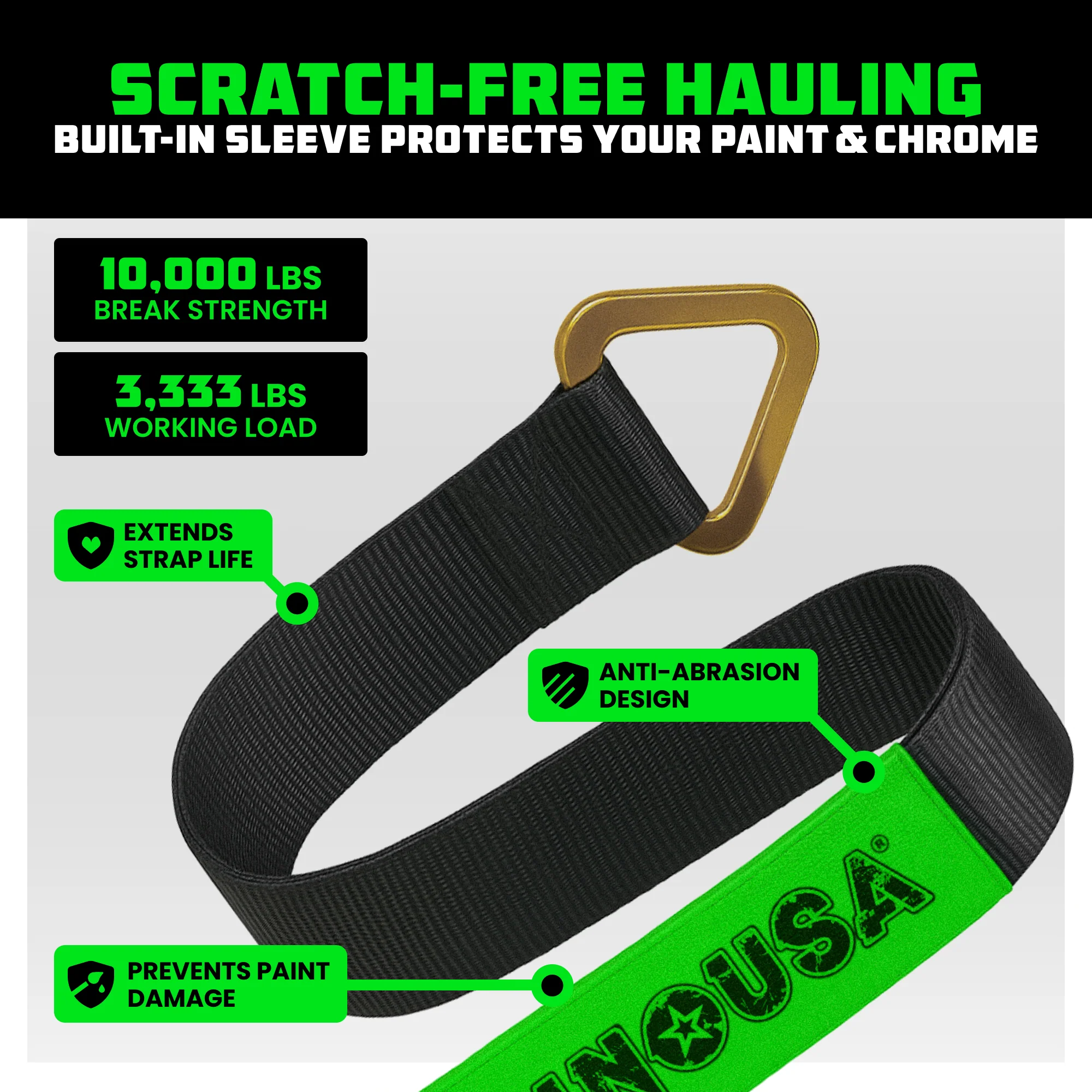 2" x 38" Axle Tie-Down Straps (4-Pack) - Image 3