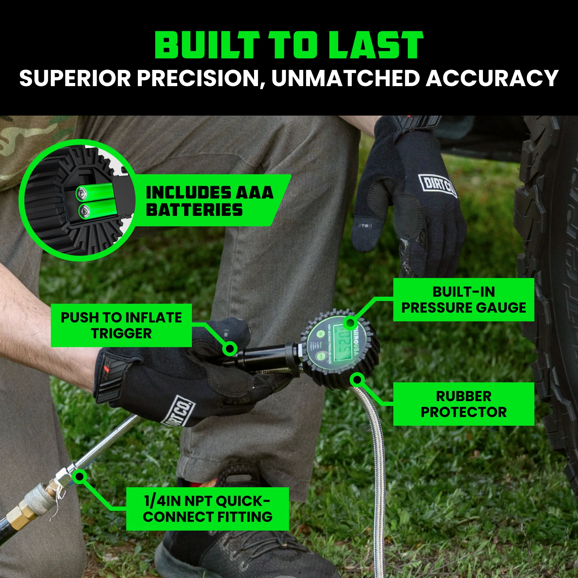 200 PSI Tire Inflator Gauge - Image 6