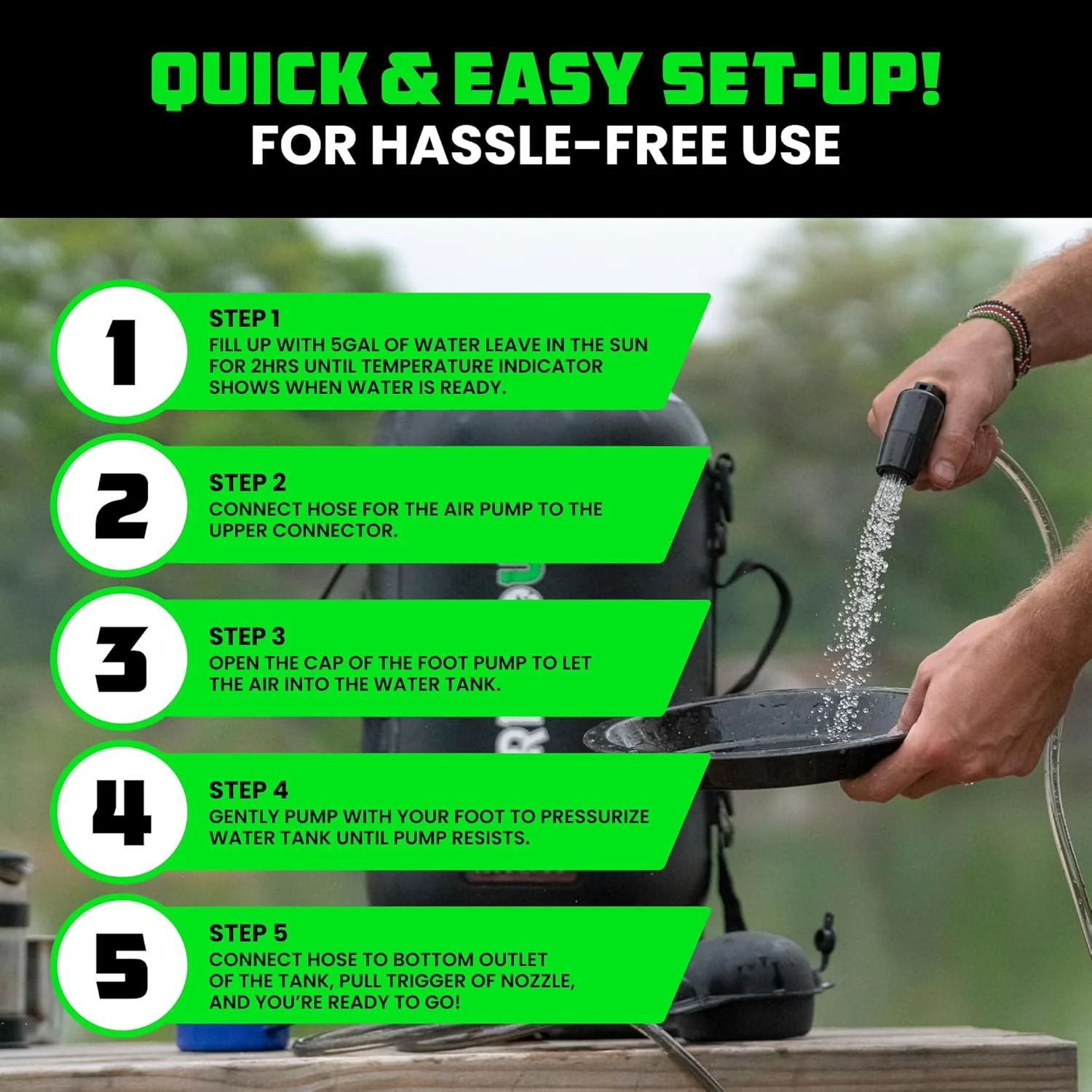 5 Gallon Portable Shower Kit - Image 7