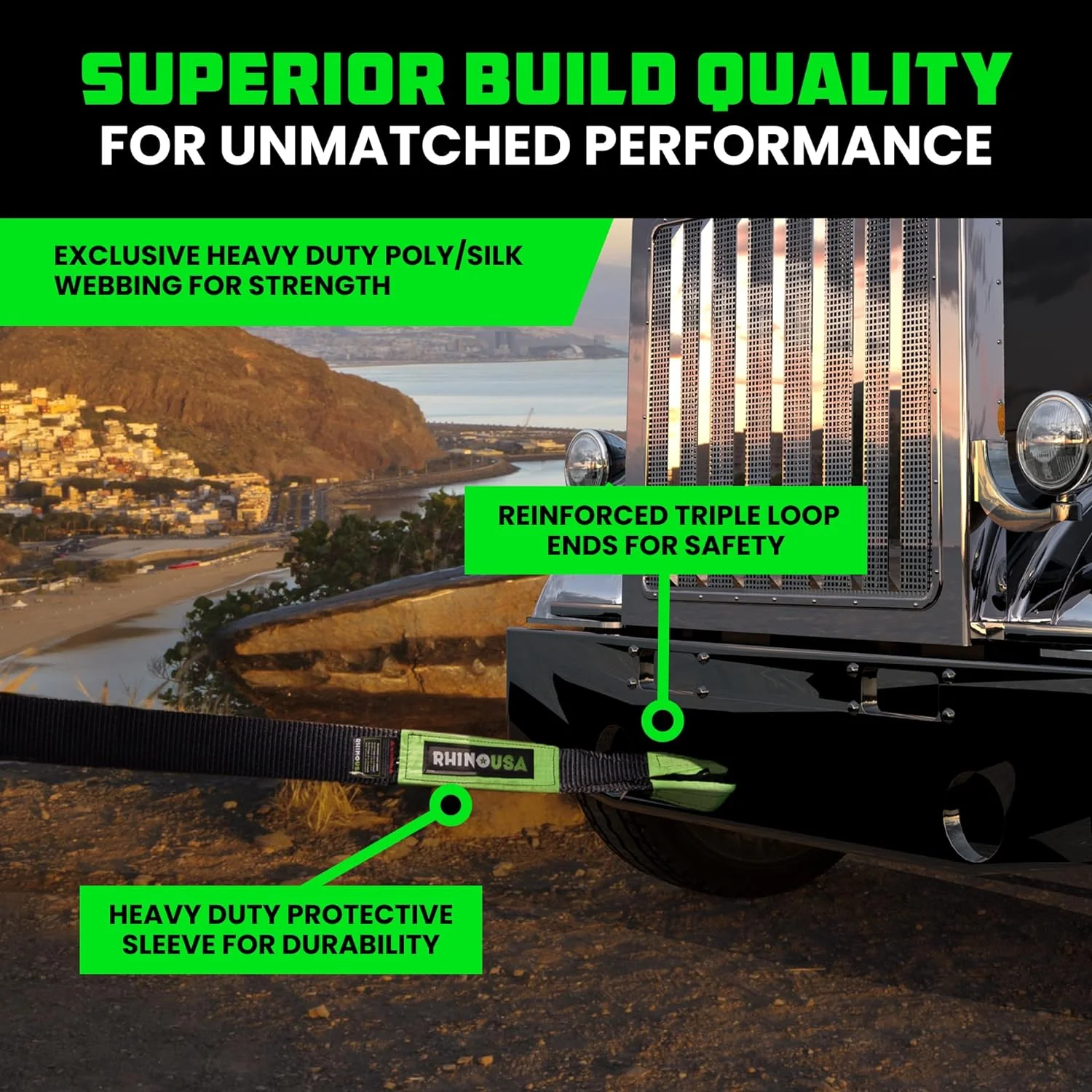 6" x 30' Ultimate Recovery Tow Strap - Image 3