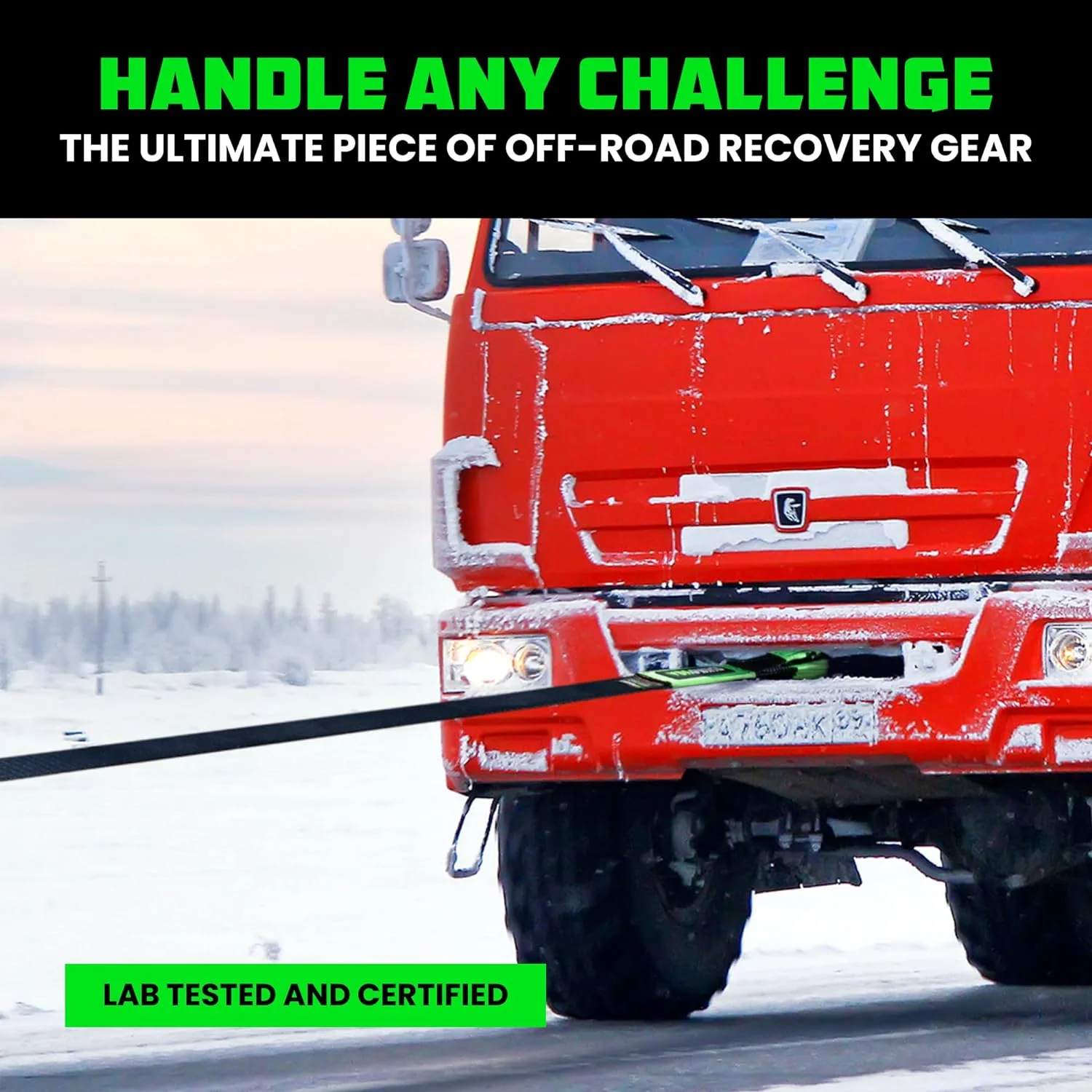 6" x 30' Ultimate Recovery Tow Strap - Image 5