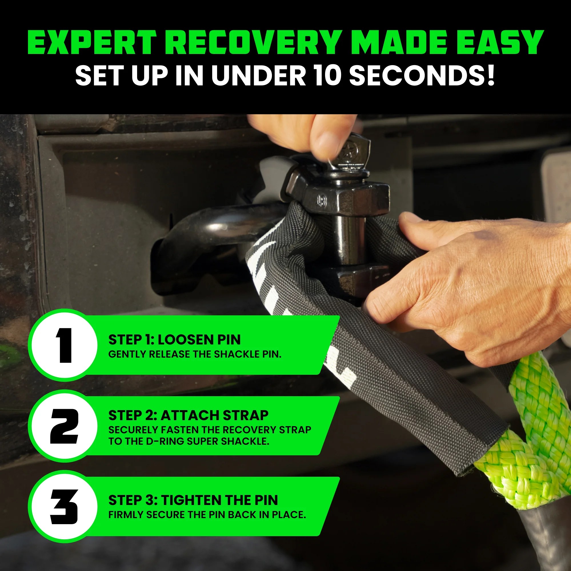 8-Ton Super Shackles w/ Isolators - Image 14