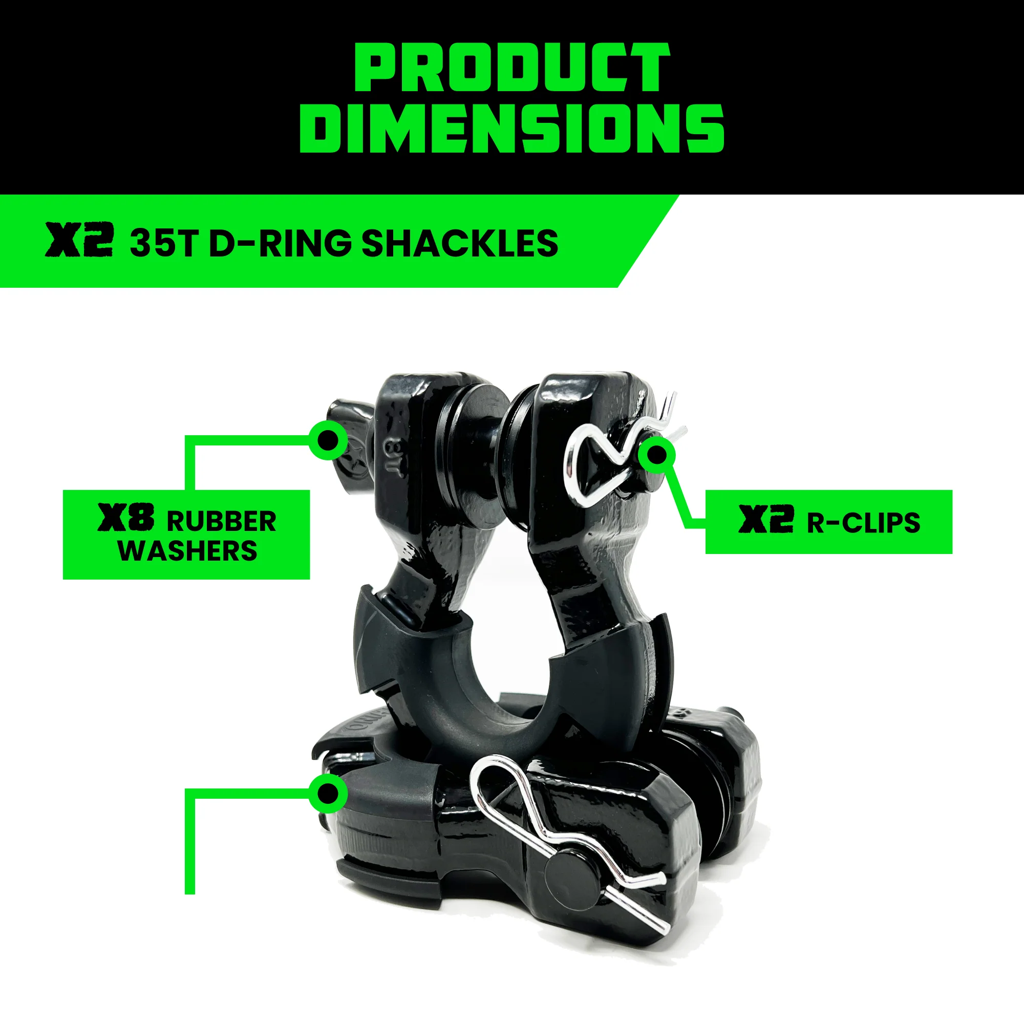 8-Ton Super Shackles w/ Isolators - Image 15