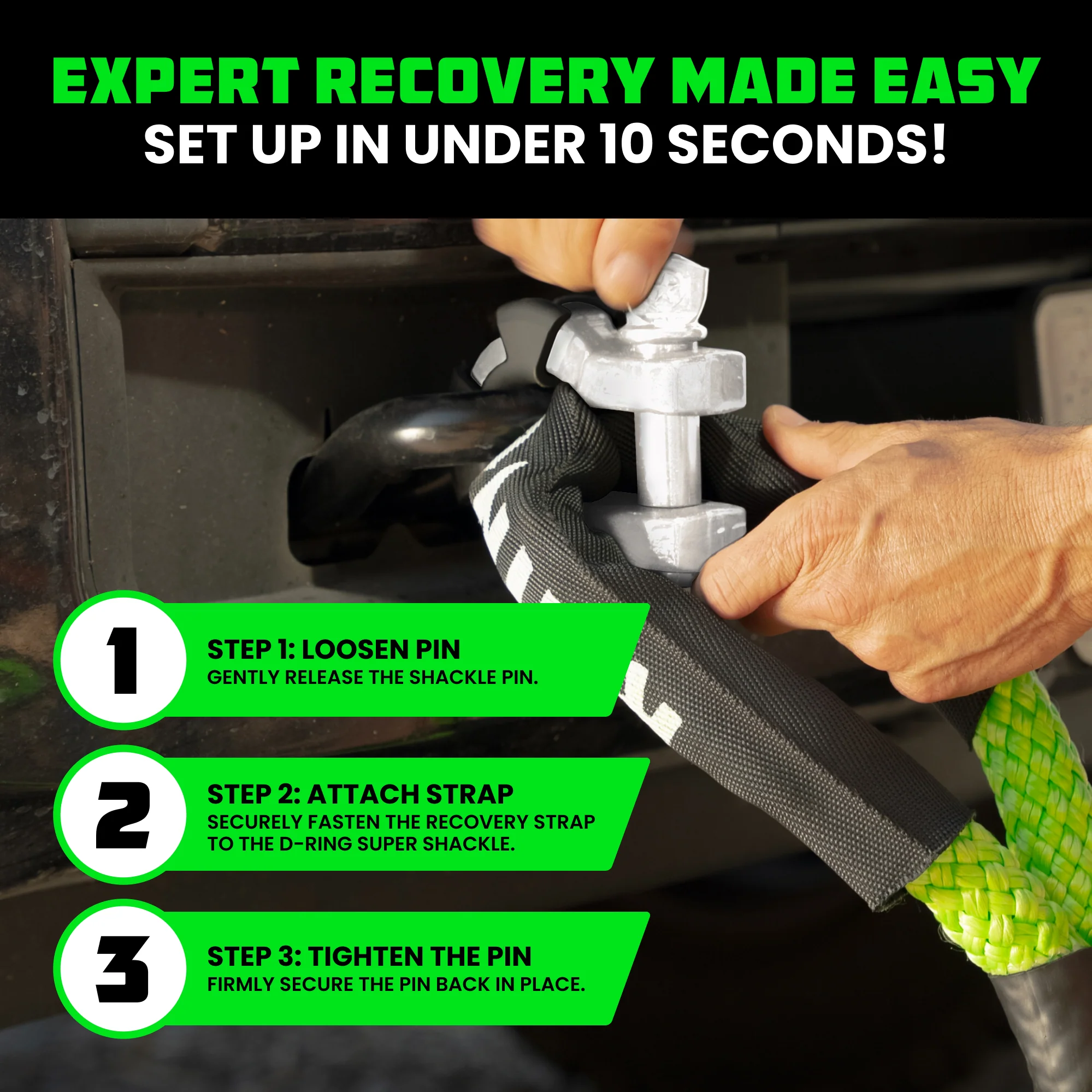 8-Ton Super Shackles w/ Isolators - Image 22