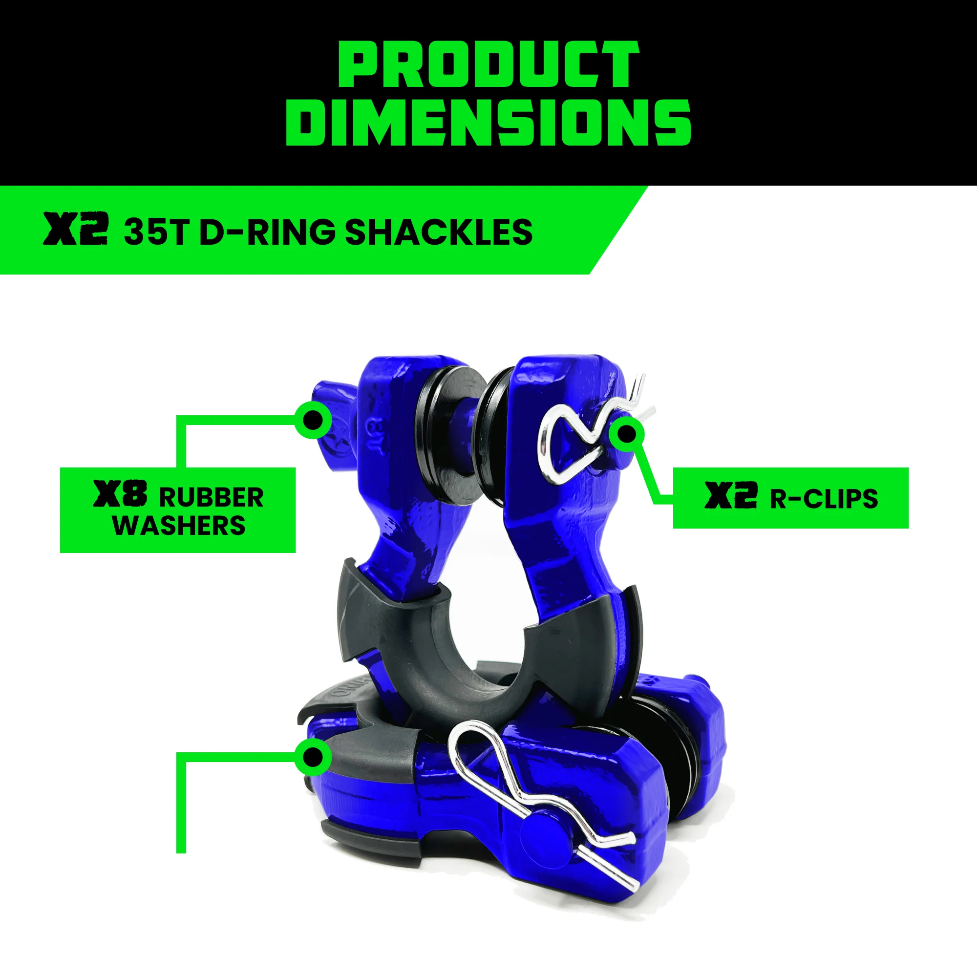 8-Ton Super Shackles w/ Isolators - Image 31