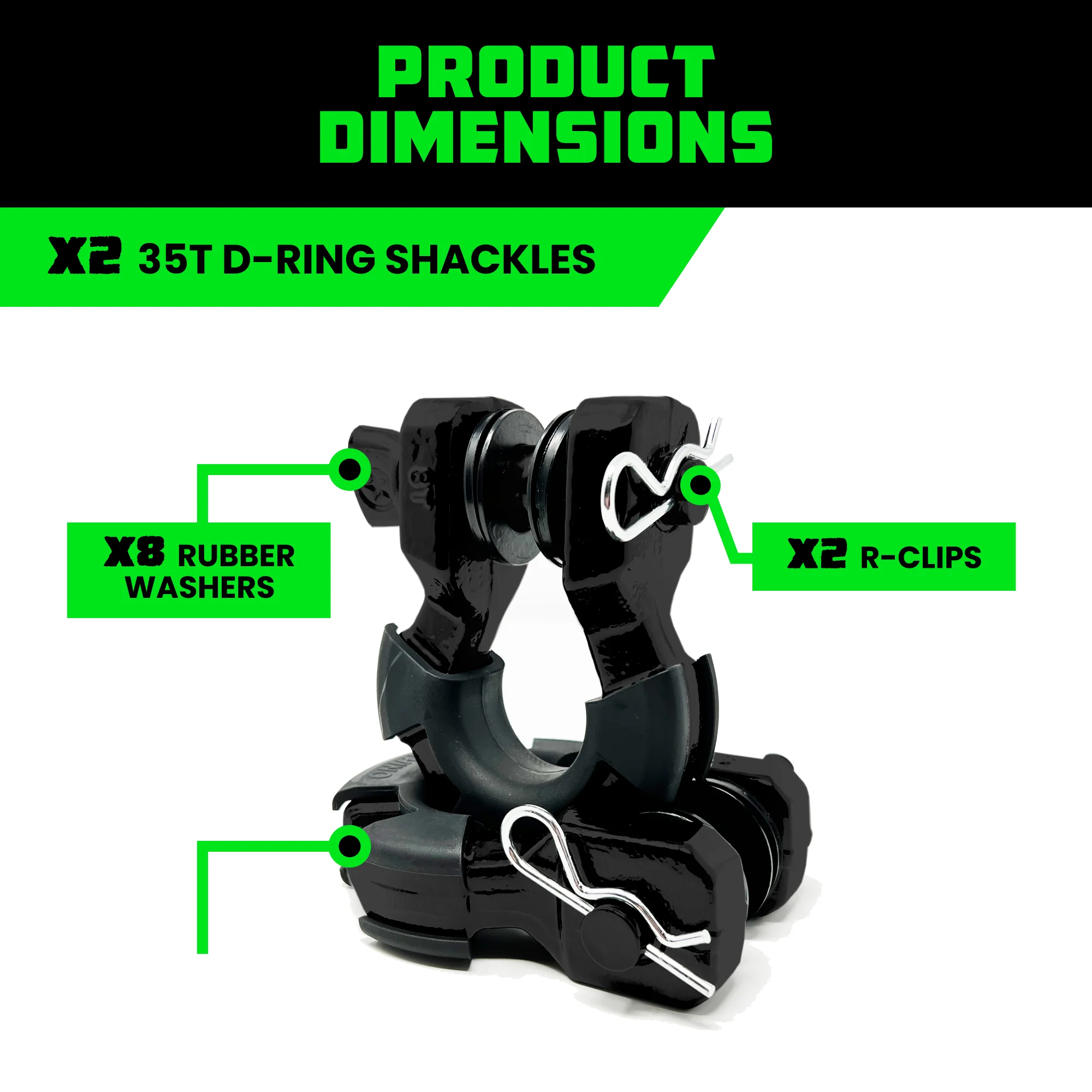 8-Ton Super Shackles w/ Isolators - Image 47