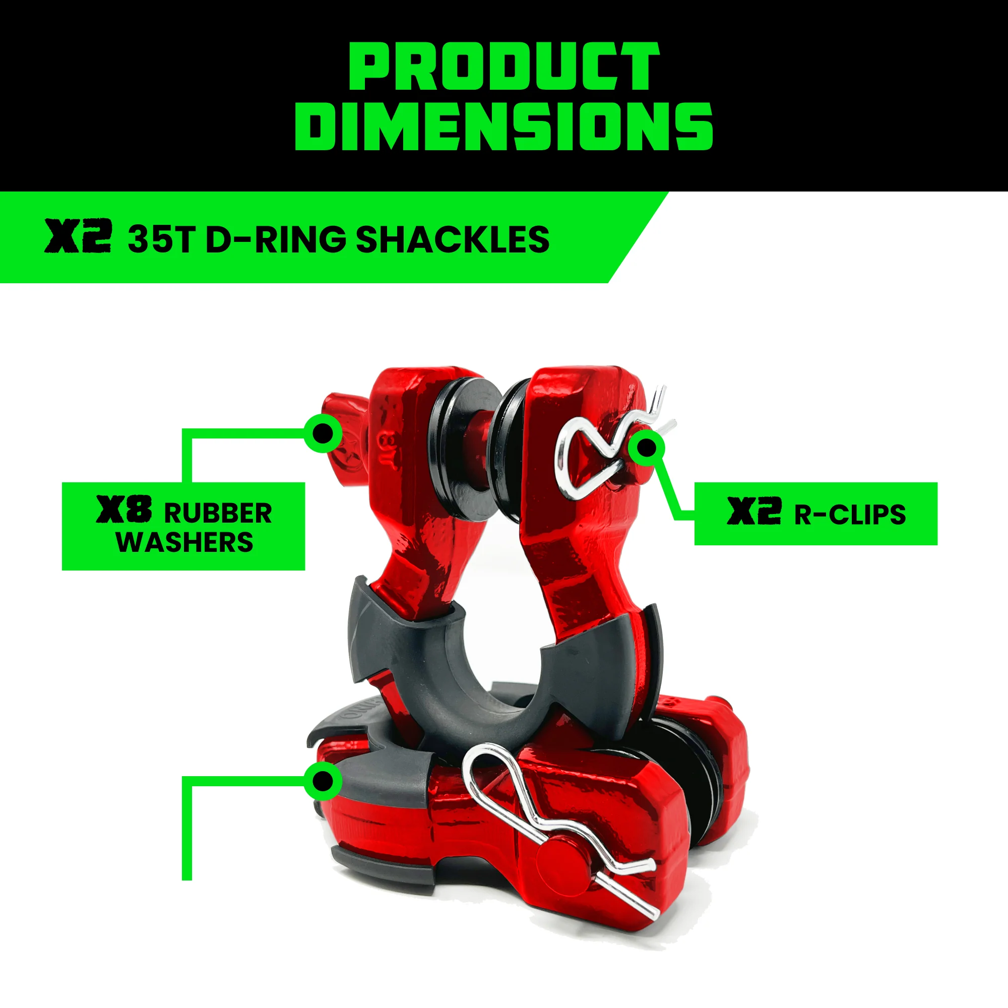 8-Ton Super Shackles w/ Isolators - Image 55