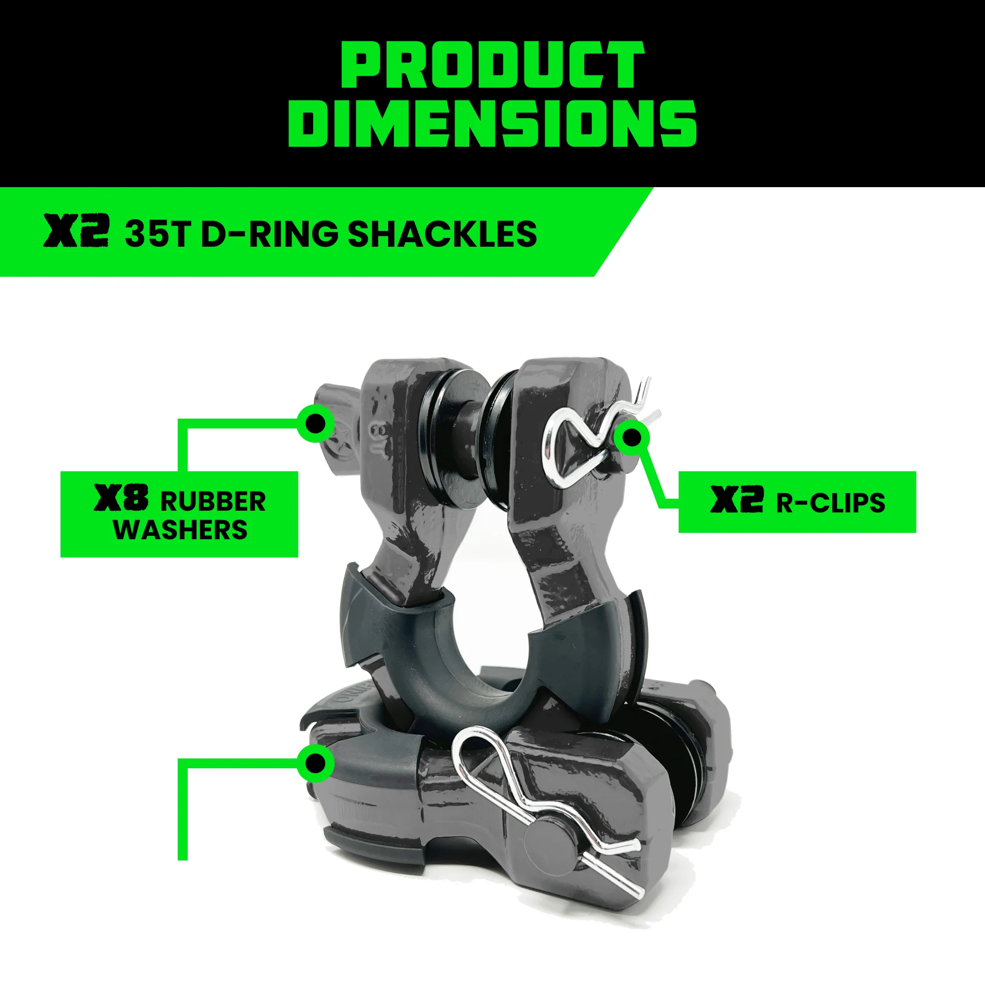 8-Ton Super Shackles w/ Isolators - Image 63