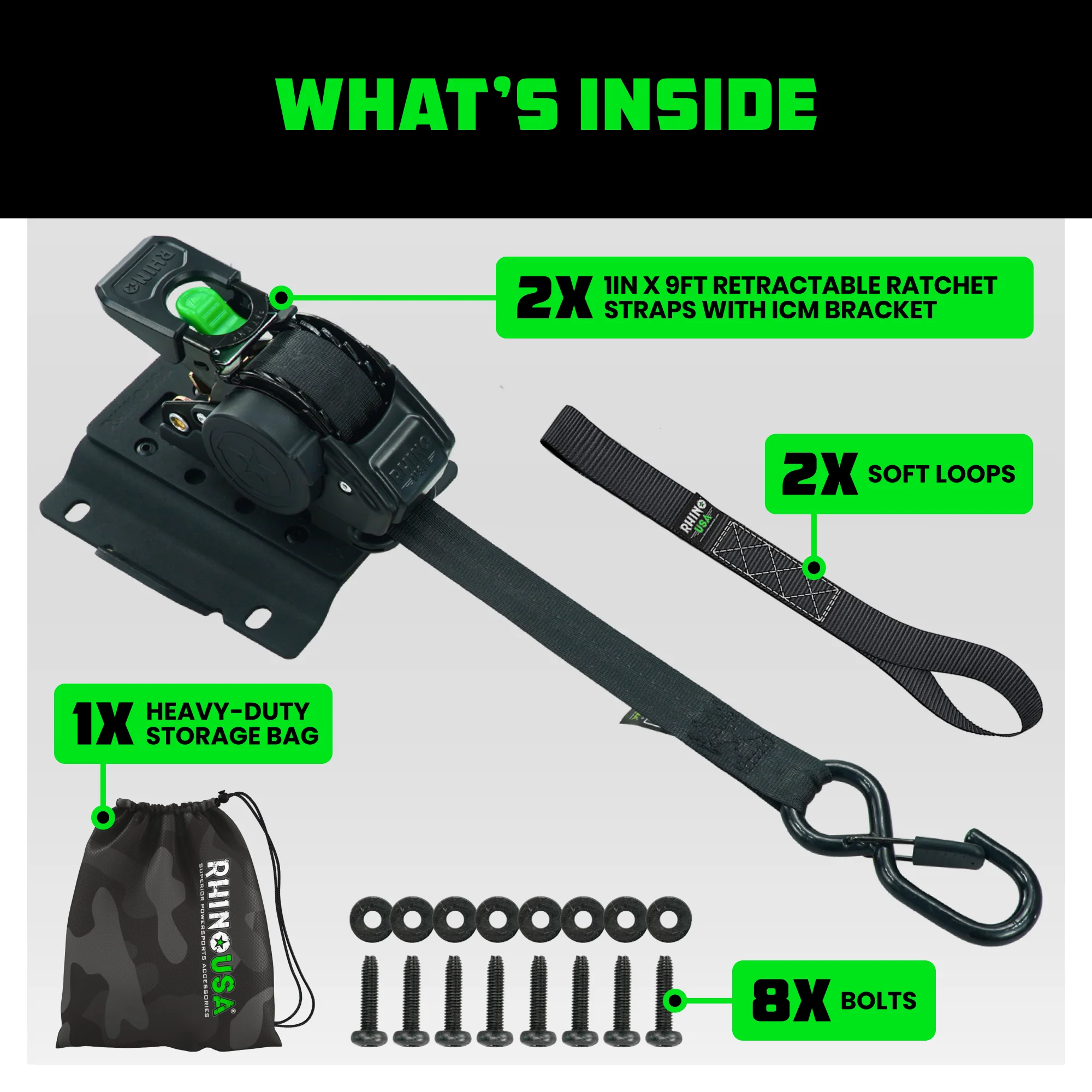 Bed-Mounted Retractable Ratchet Straps (Ford Trucks) - Image 13