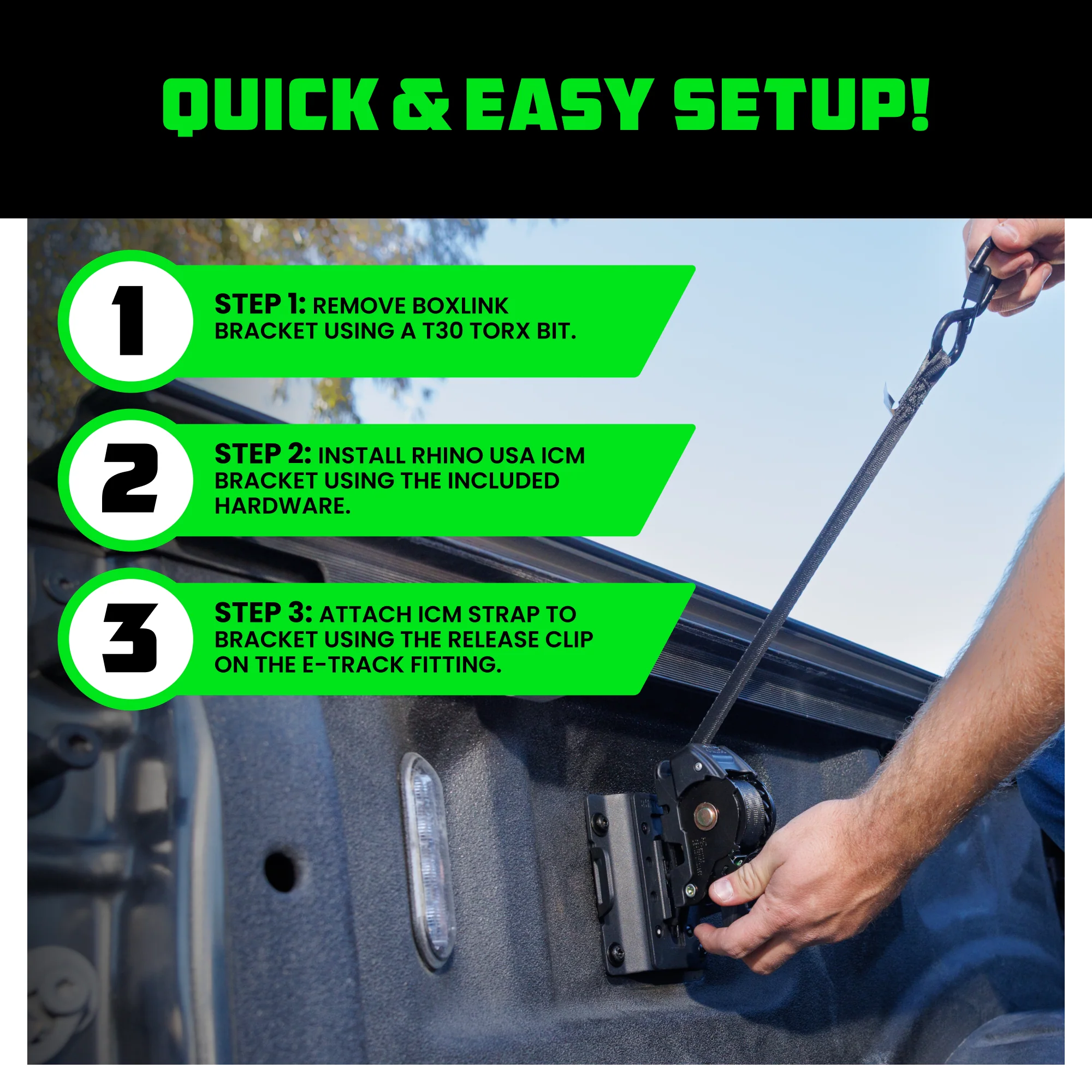 Bed-Mounted Retractable Ratchet Straps (Ford Trucks) - Image 4