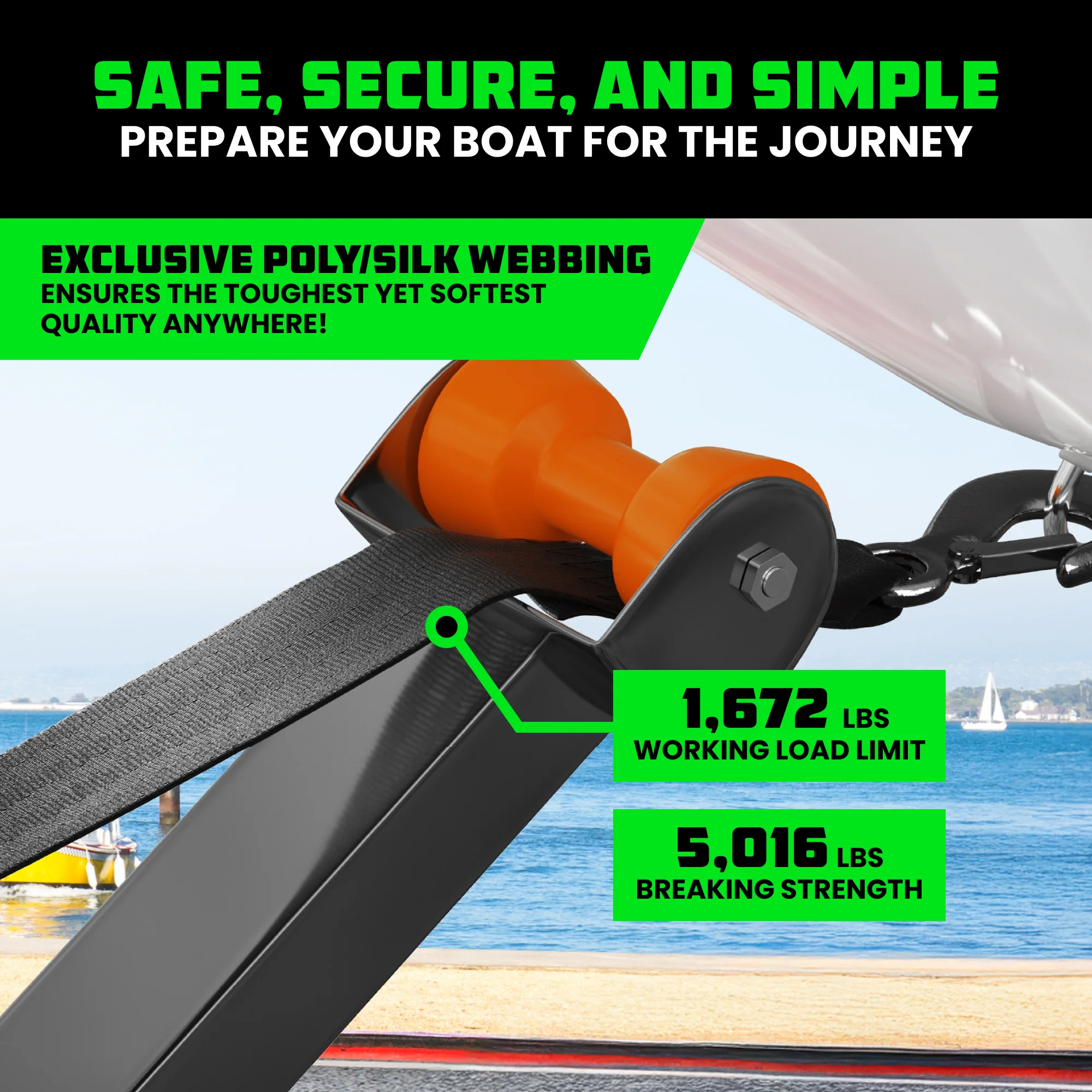 2" x 20' Boat Winch Strap w/ Hook - Image 10