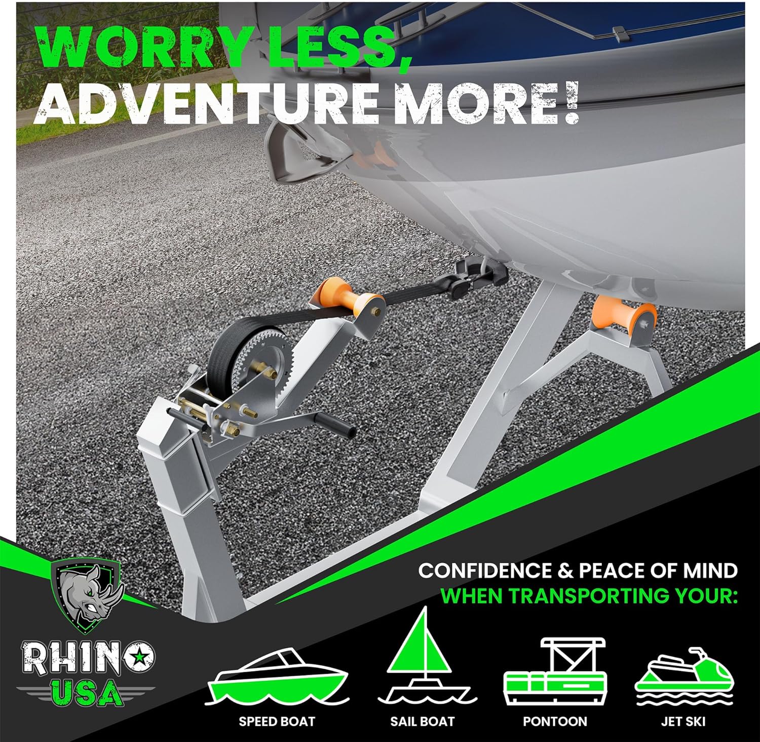 2" x 20' Boat Winch Strap w/ Hook - Image 6