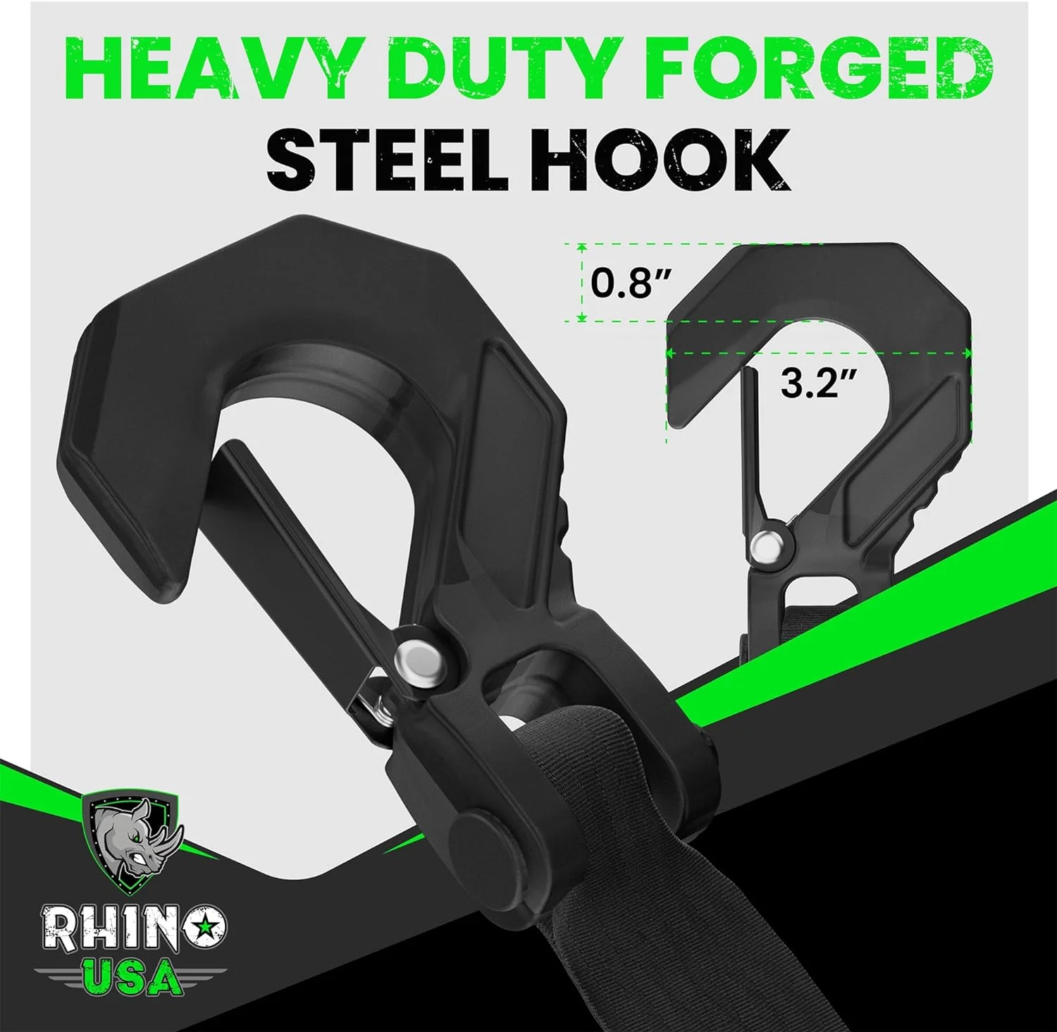 2" x 20' Boat Winch Strap w/ Hook - Image 7