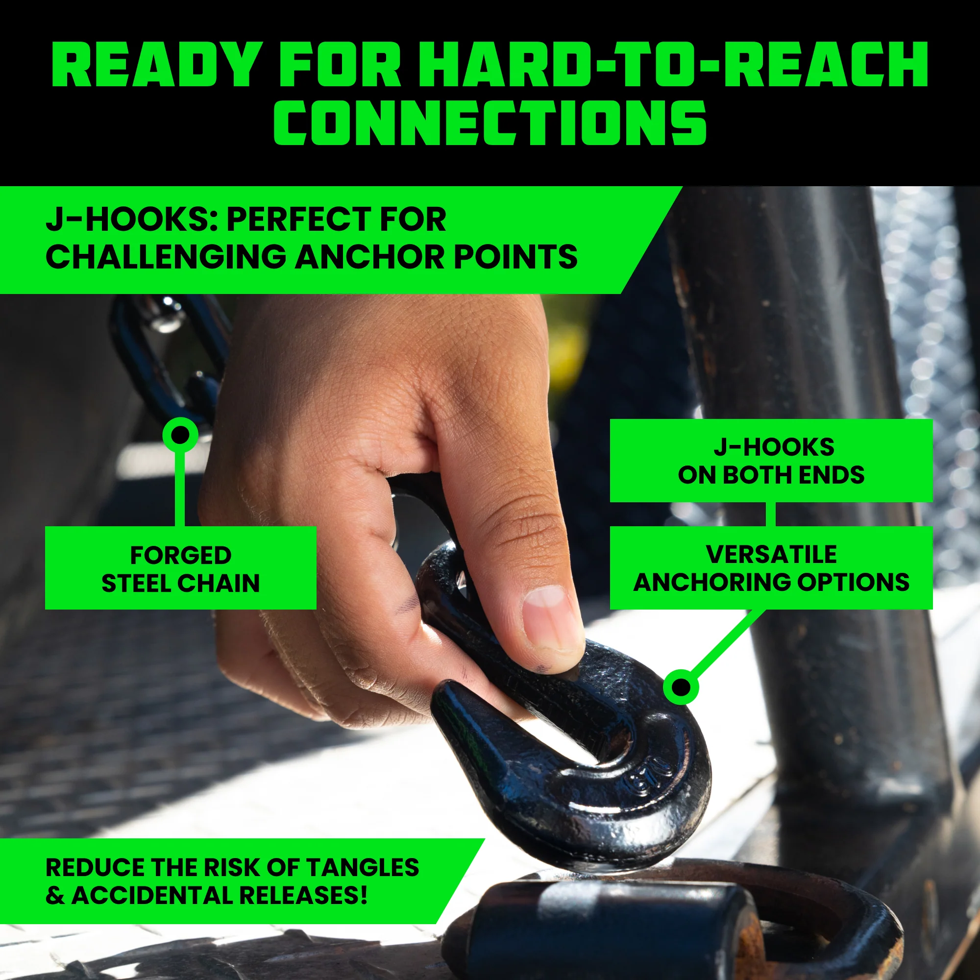 Car Tie-Down Lasso Straps (J-Hooks) - Image 24