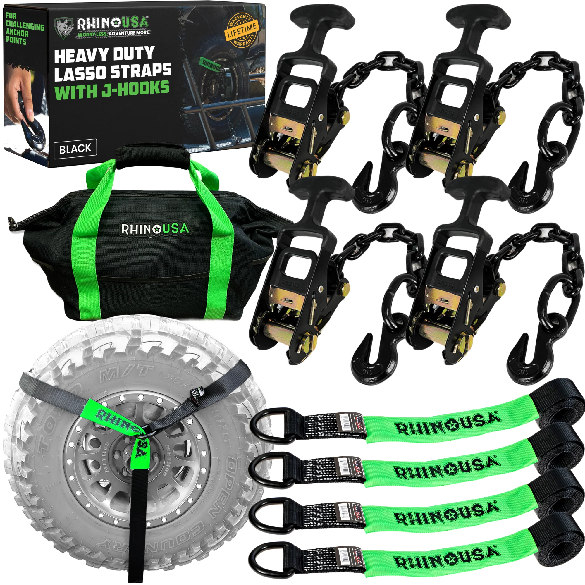 Car Tie-Down Lasso Straps (J-Hooks) - Image 29