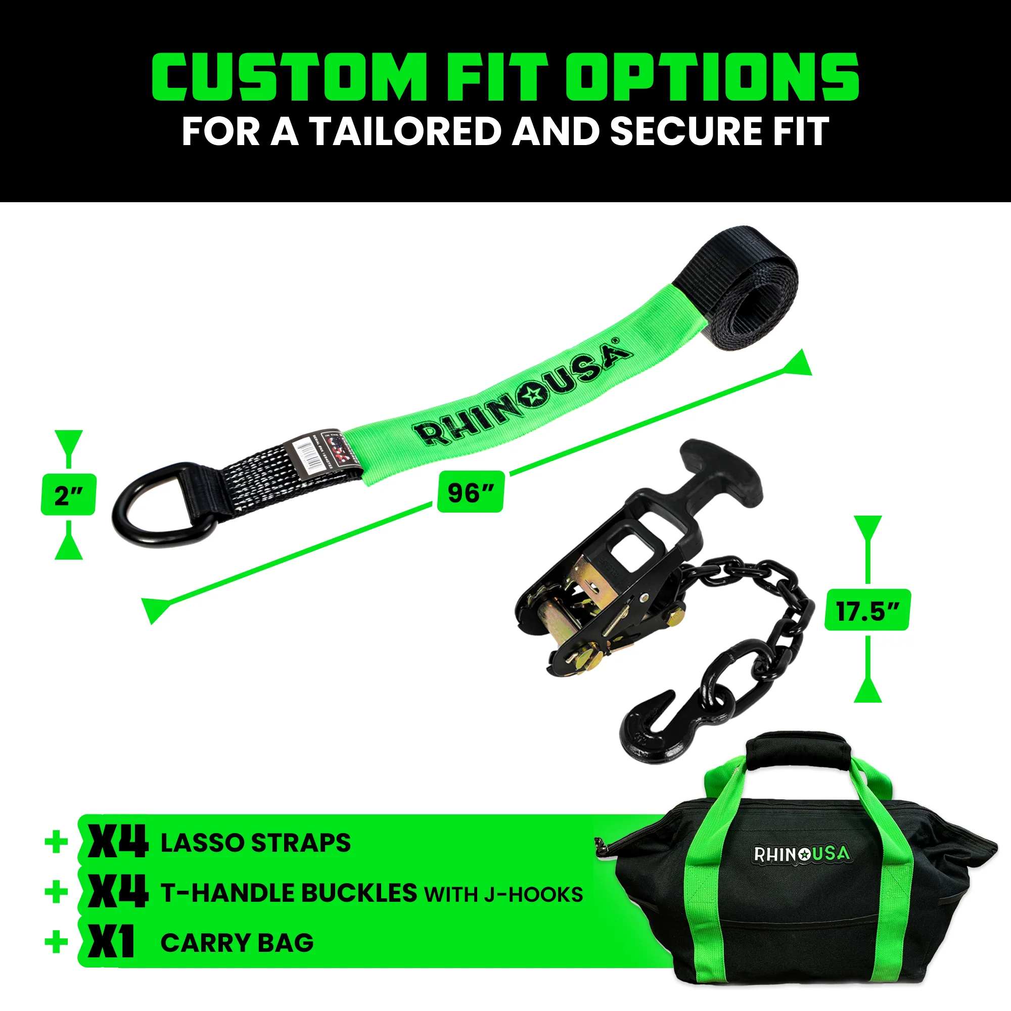 Car Tie-Down Lasso Straps (J-Hooks) - Image 6