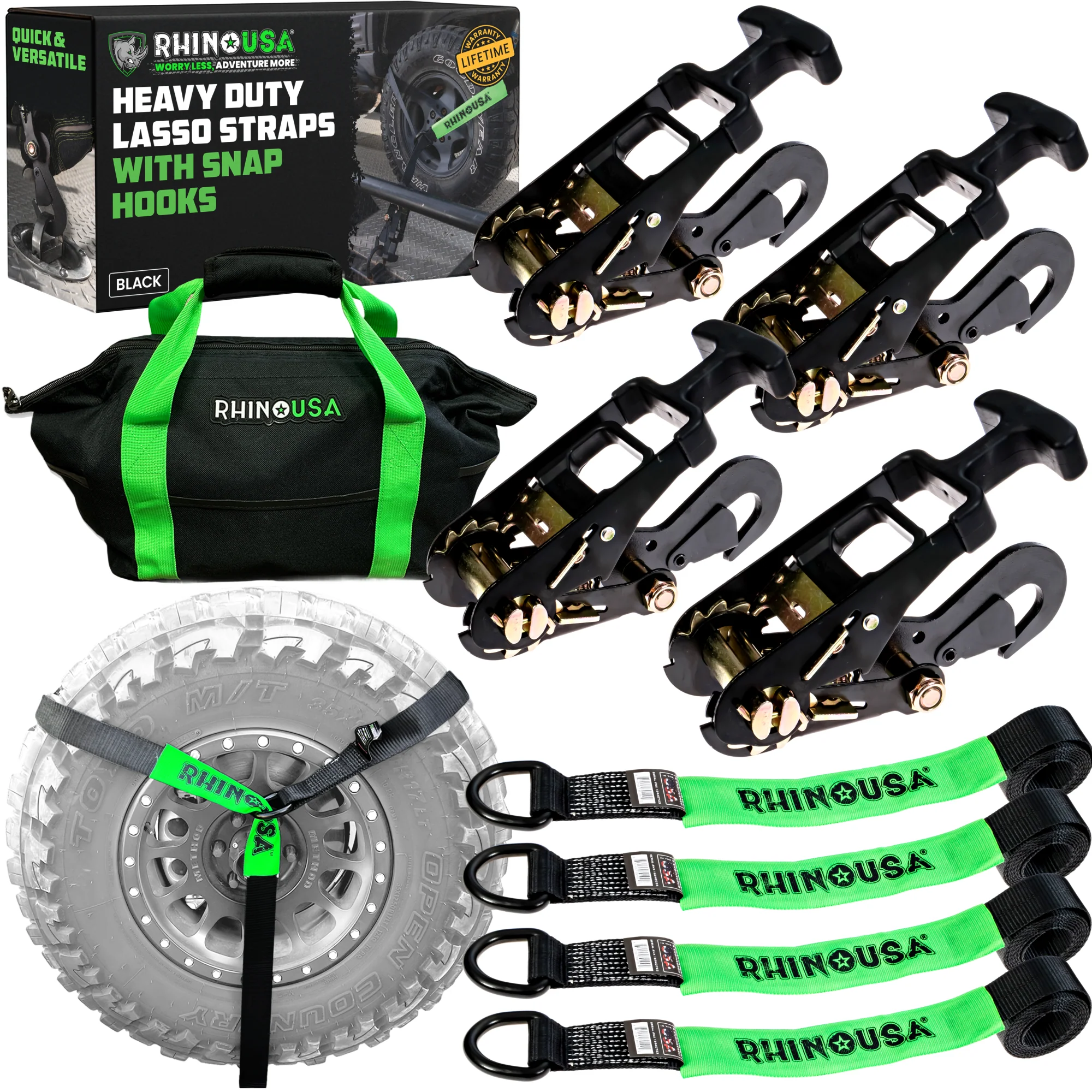 Car Tie-Down Lasso Straps (Snap-Hooks) - Image 22