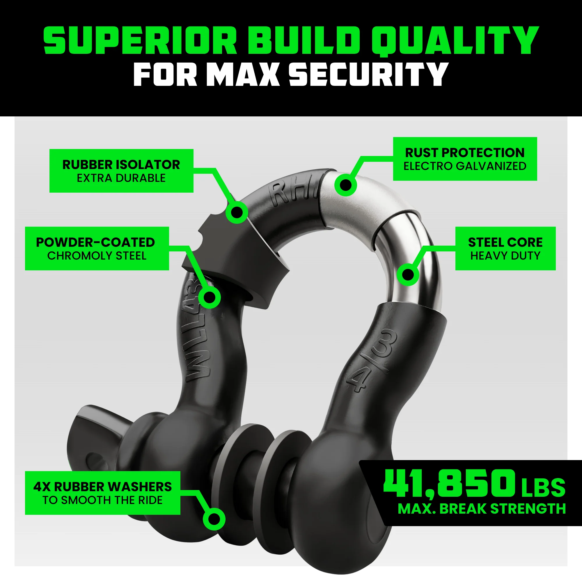 3/4" D-Ring Shackle Set (2-Pack) - Image 16