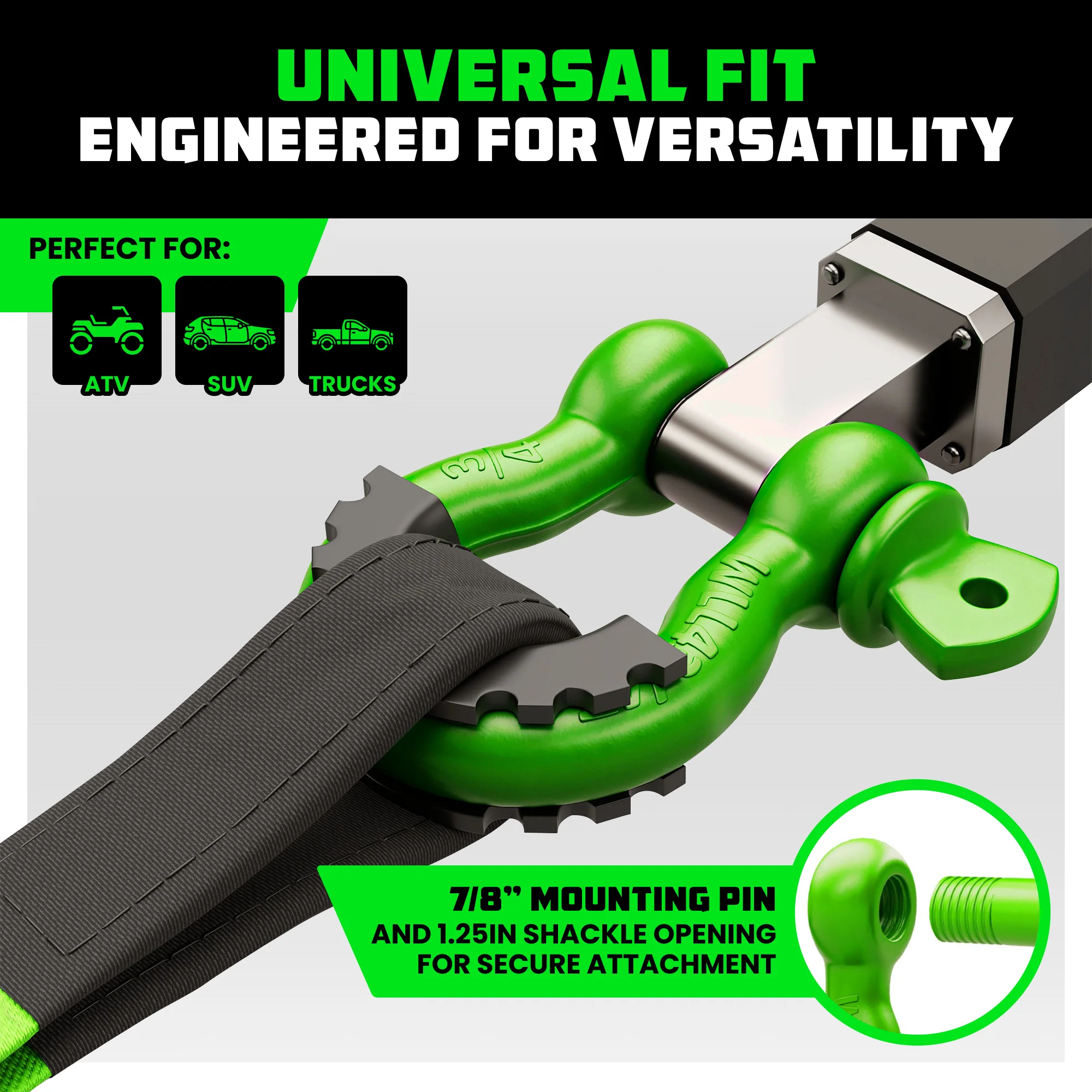 3/4" D-Ring Shackle Set (2-Pack) - Image 3
