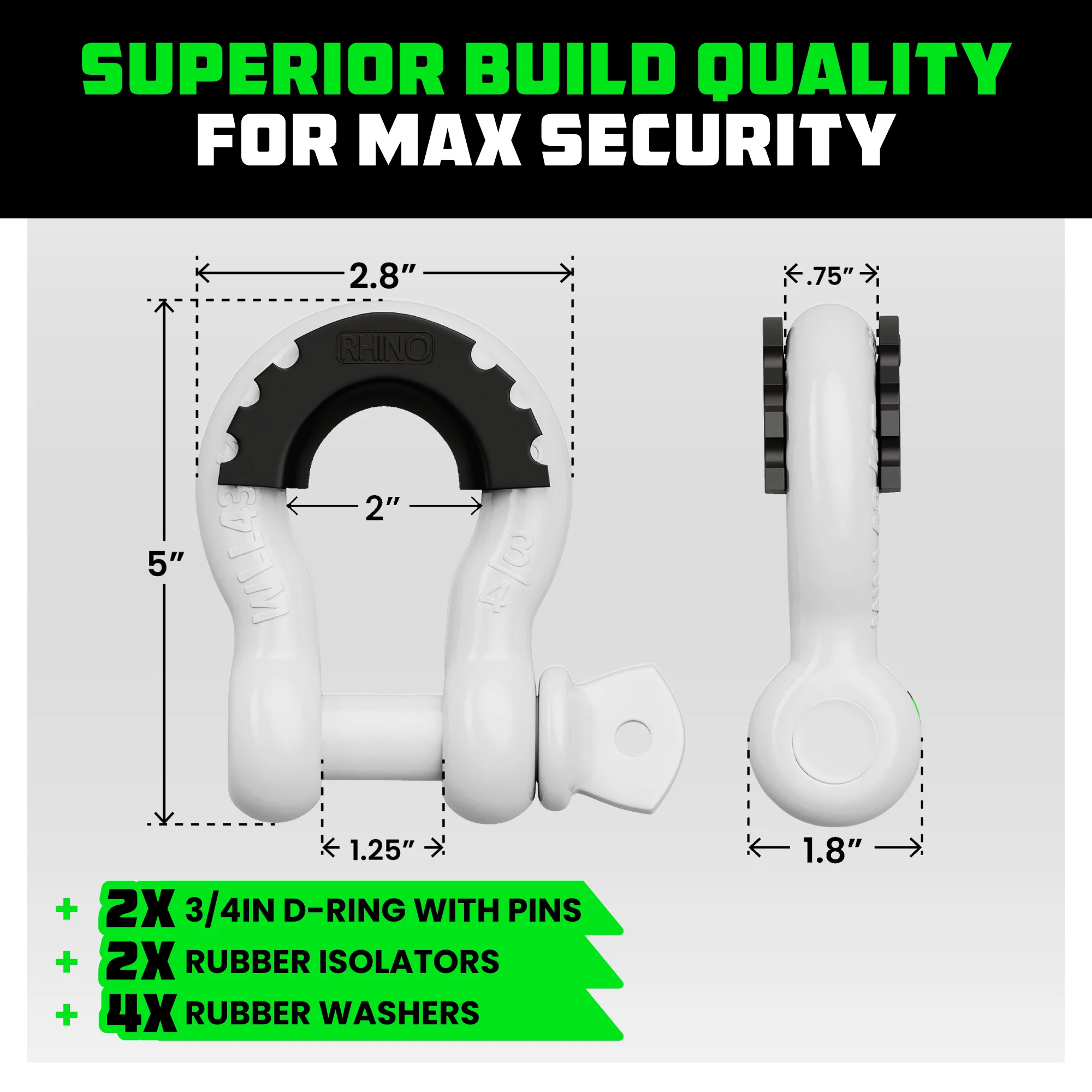 3/4" D-Ring Shackle Set (2-Pack) - Image 33