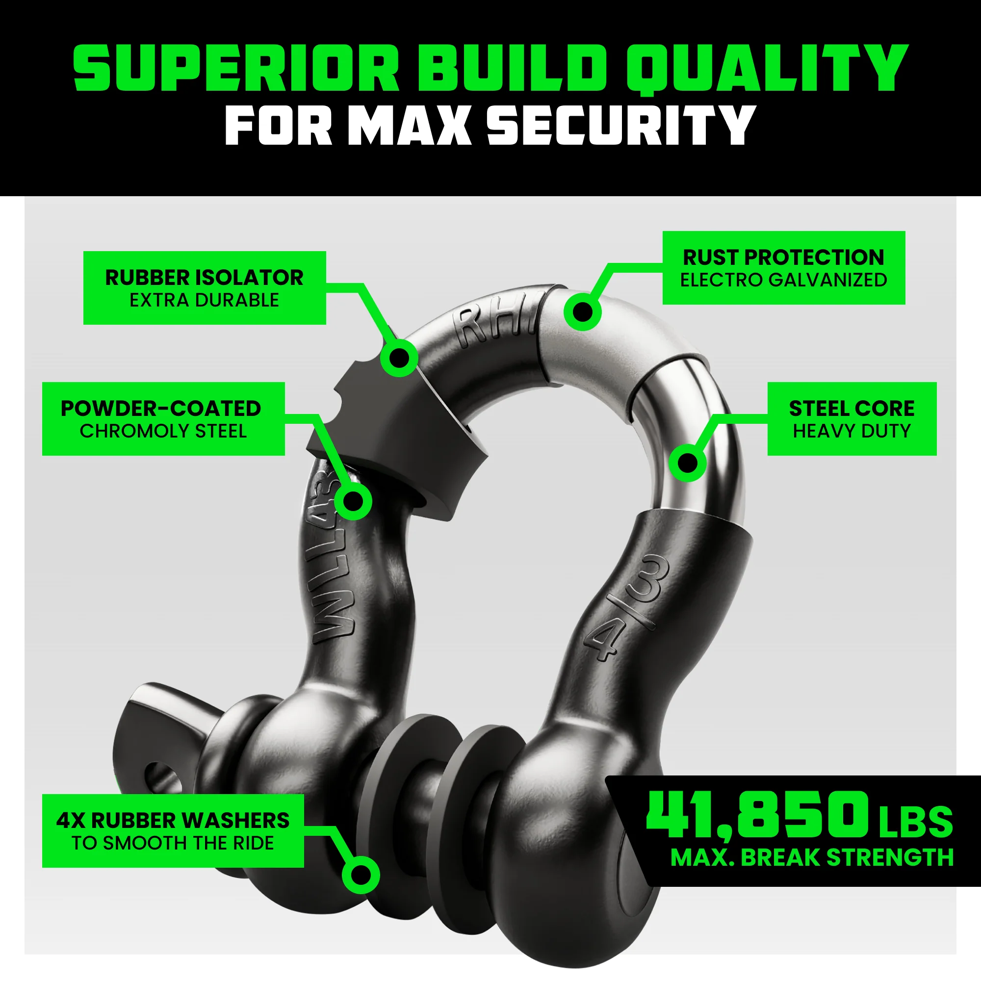 3/4" D-Ring Shackle Set (2-Pack) - Image 9